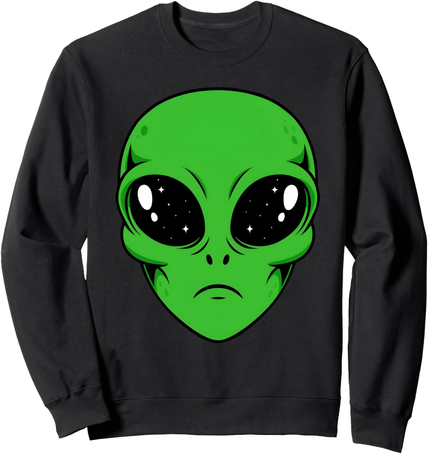 Face Alien Green Alien Head Halloween Costume Men Women Kids Sweatshirt