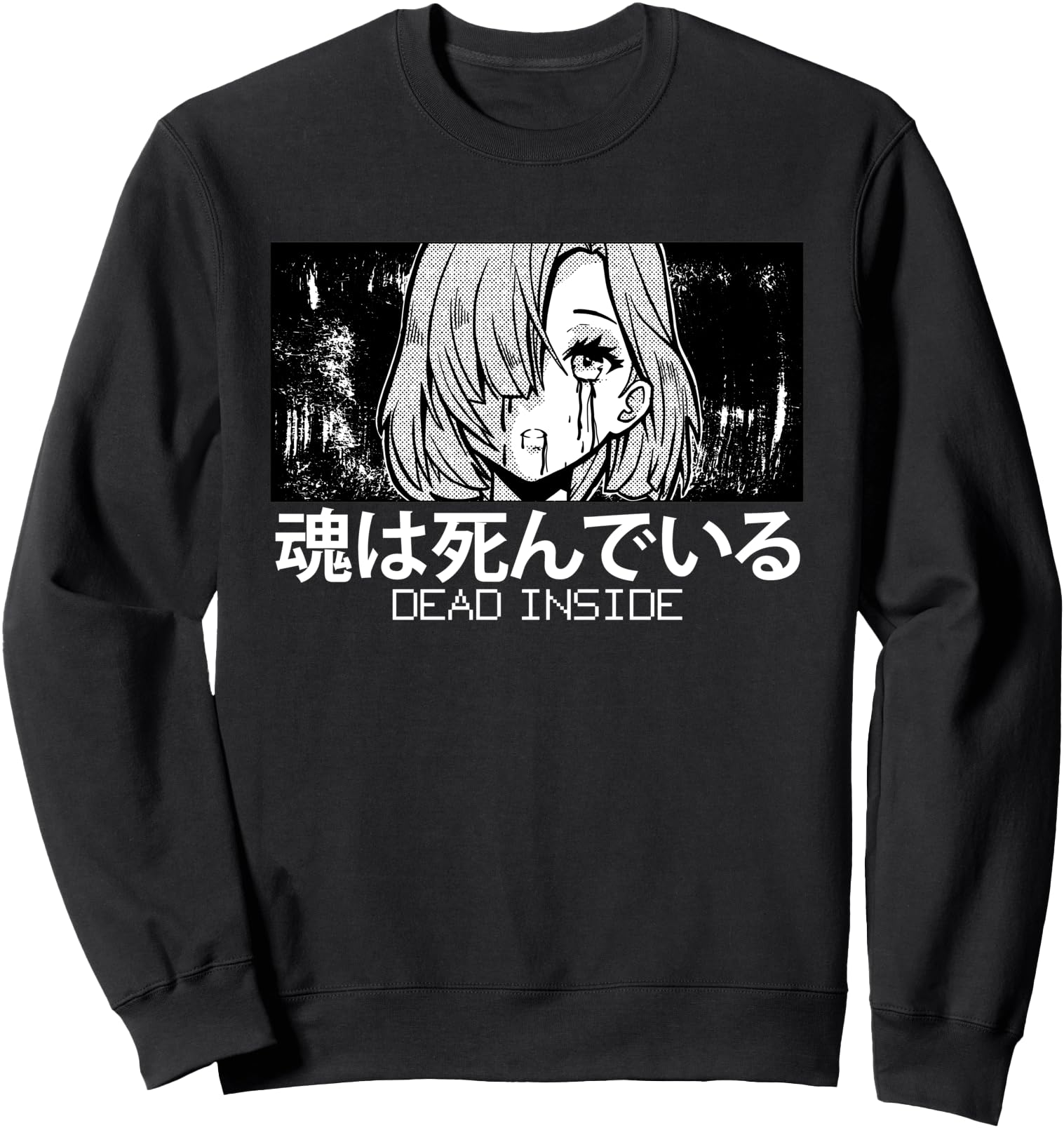 Aesthetic Anime Girl Dead Inside Waifu Japanese Soft Grunge Sweatshirt