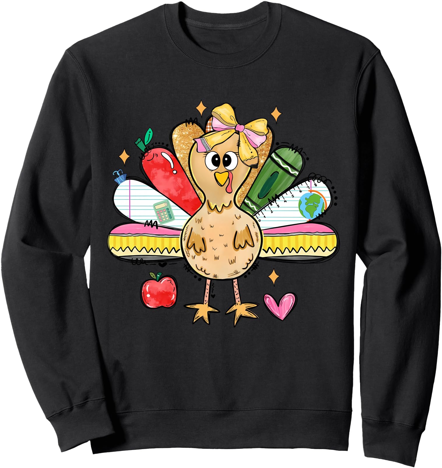 Cute School Turkey Thanksgiving Holiday Teacher Student Sweatshirt