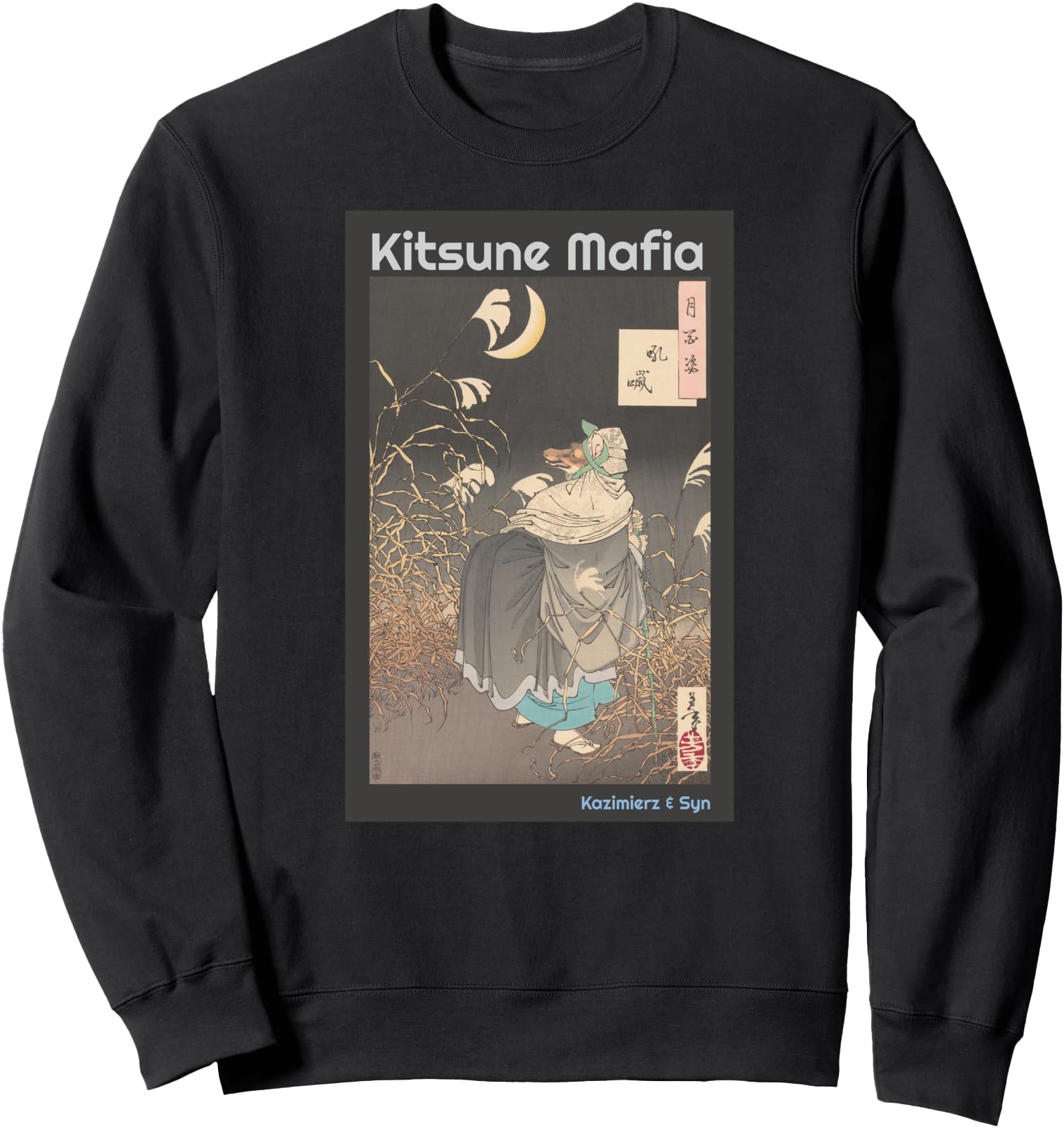Kitsune Mafia, Anime Nine Tail Fox Spirit, Ukiyo-e Japanese Sweatshirt