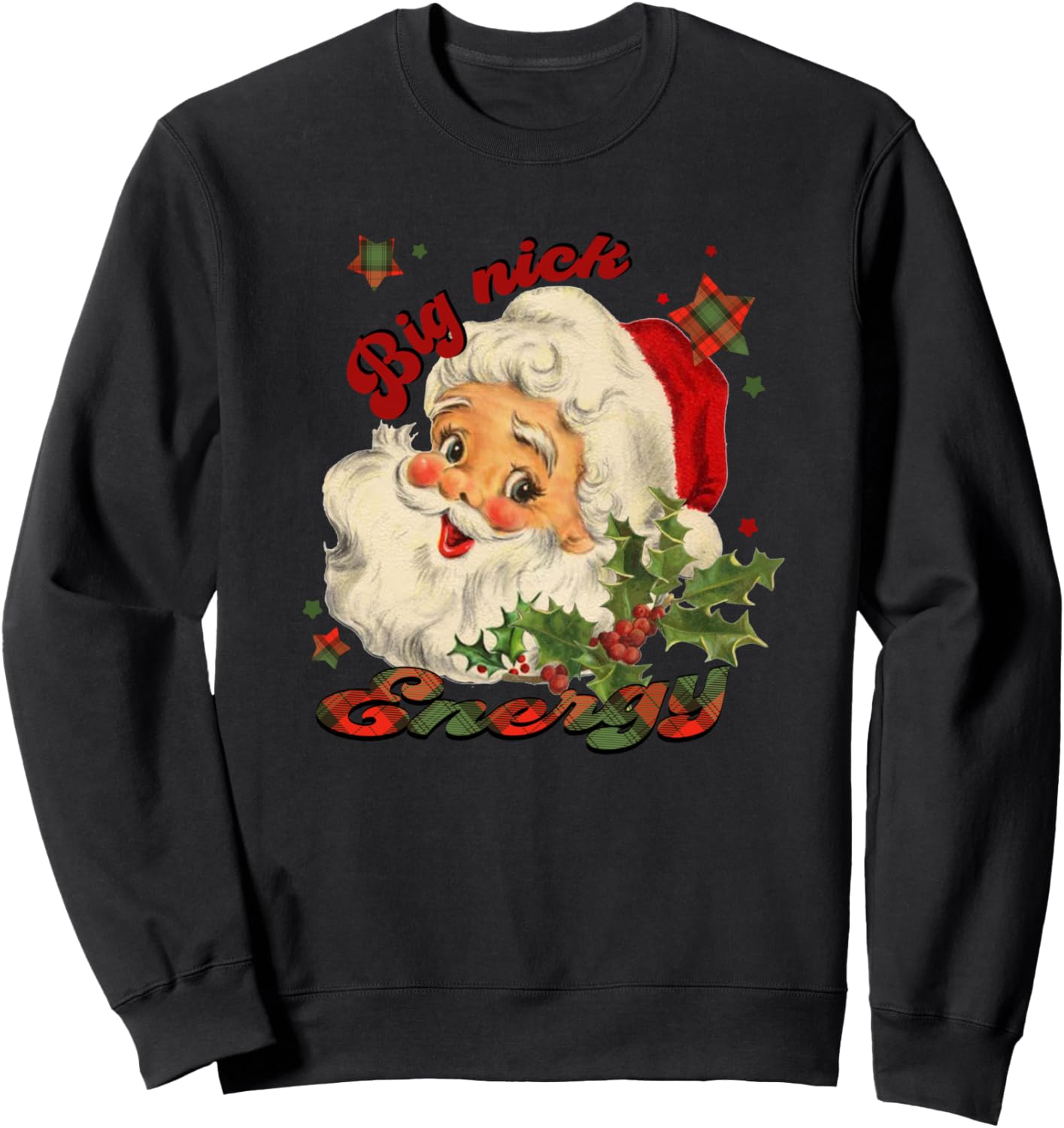 Big Nick Energy Santa Claus Vintage Chirstmas For Women Men Sweatshirt