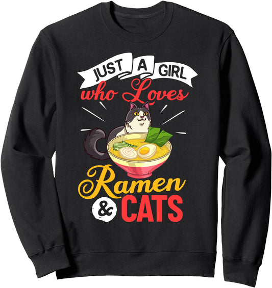 Cat Ramen Bowl Chicken Noodle Soup Japanese Sweatshirt