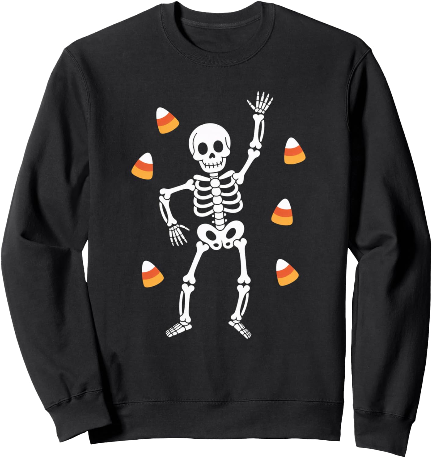 Dancing Skeleton with Candy Corn for Halloween Lovers Sweatshirt