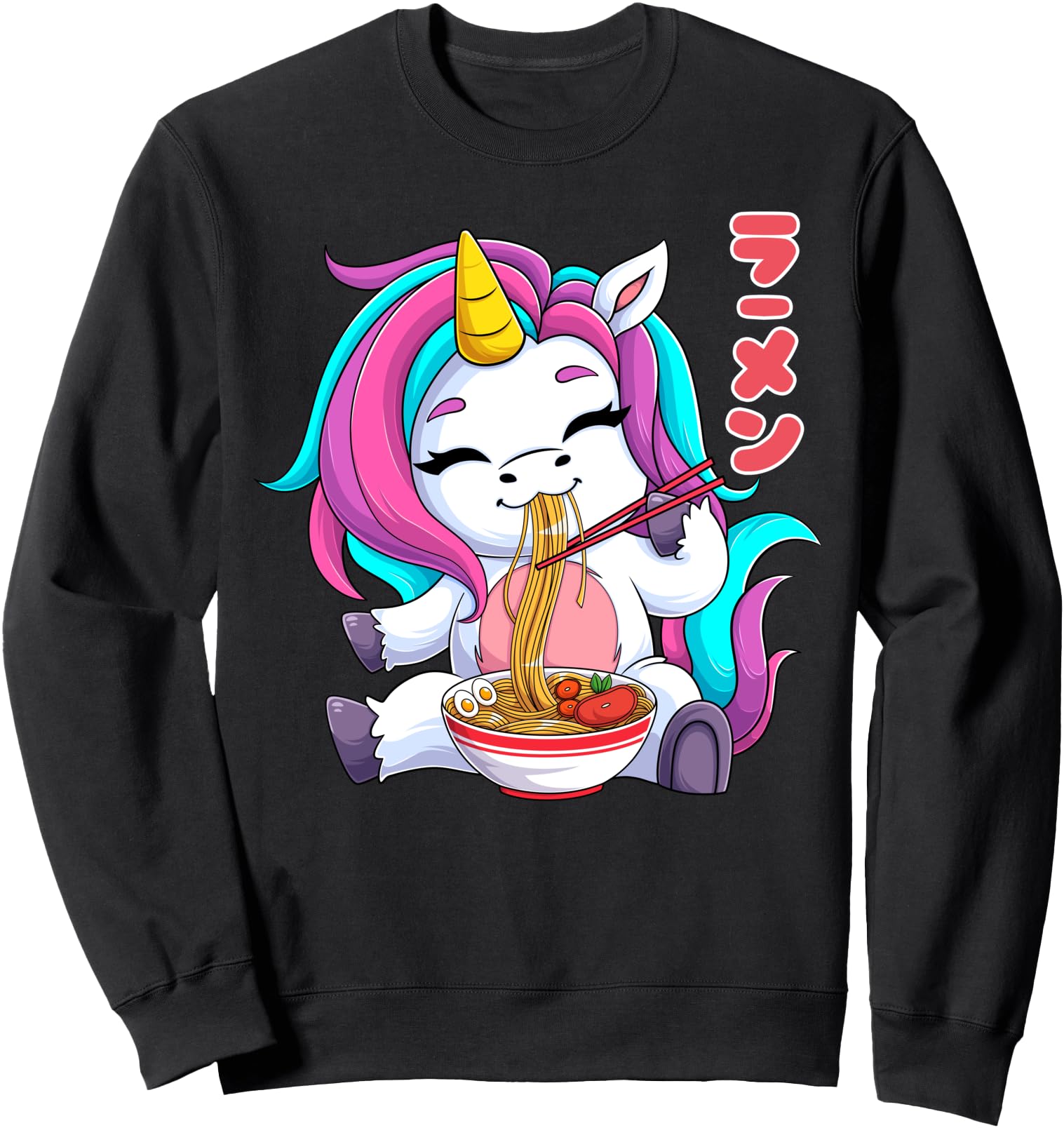 Kawaii Unicorn Ramen Noodles Japanese Anime Noodle Soup Sweatshirt
