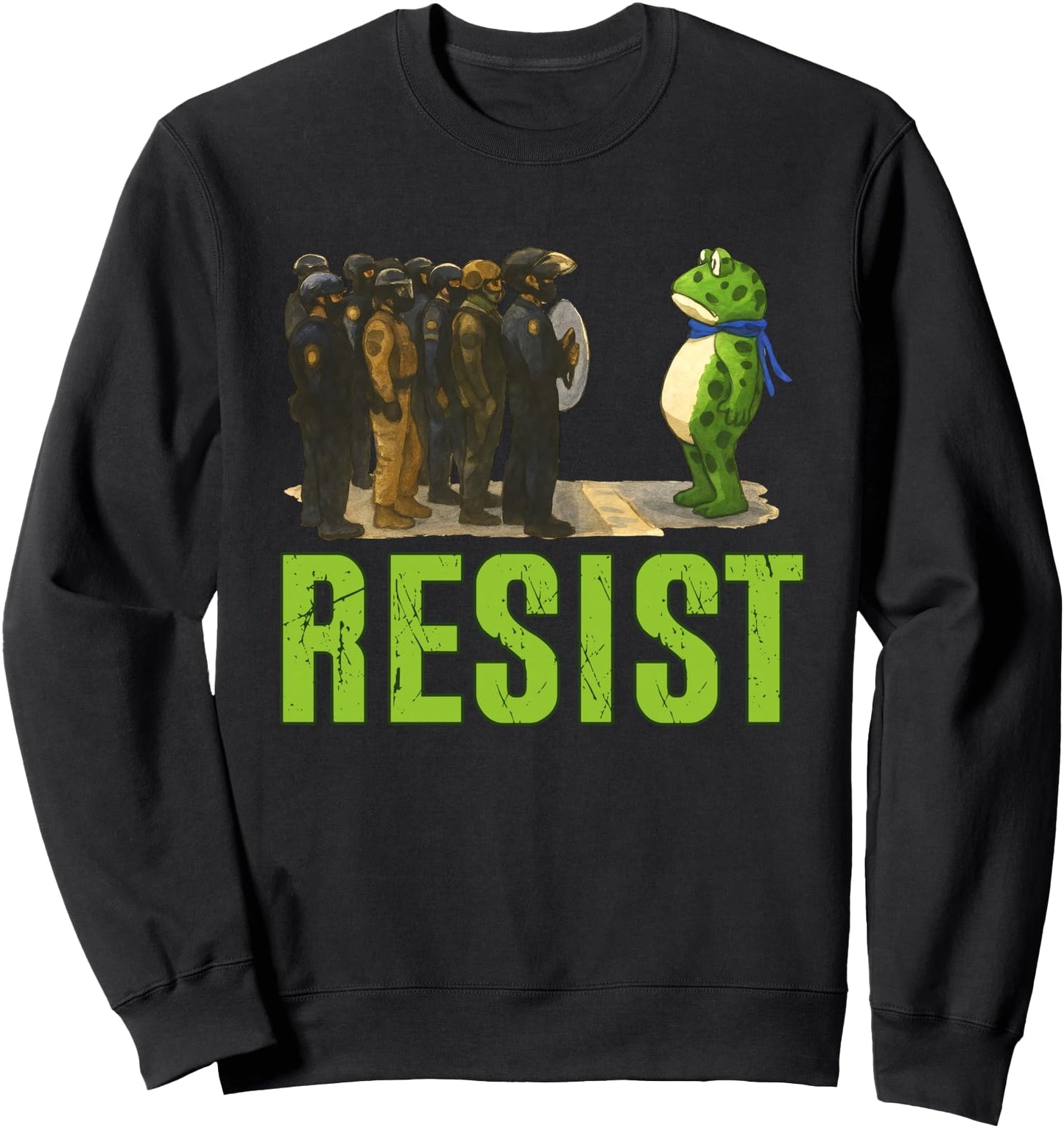 Frog Resist Portland Frog Protest - Portland Frog Activist Sweatshirt