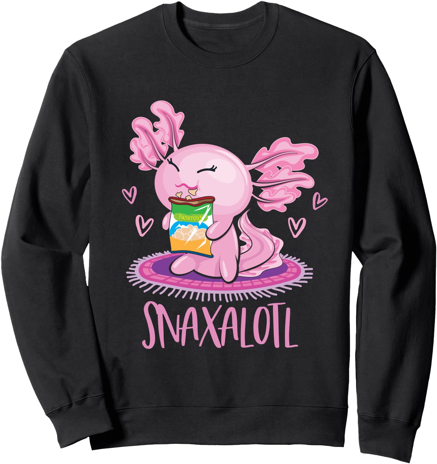 Axolotl Snaxalotl Pastel Japanese Anime Kawaii Axolotl Sweatshirt