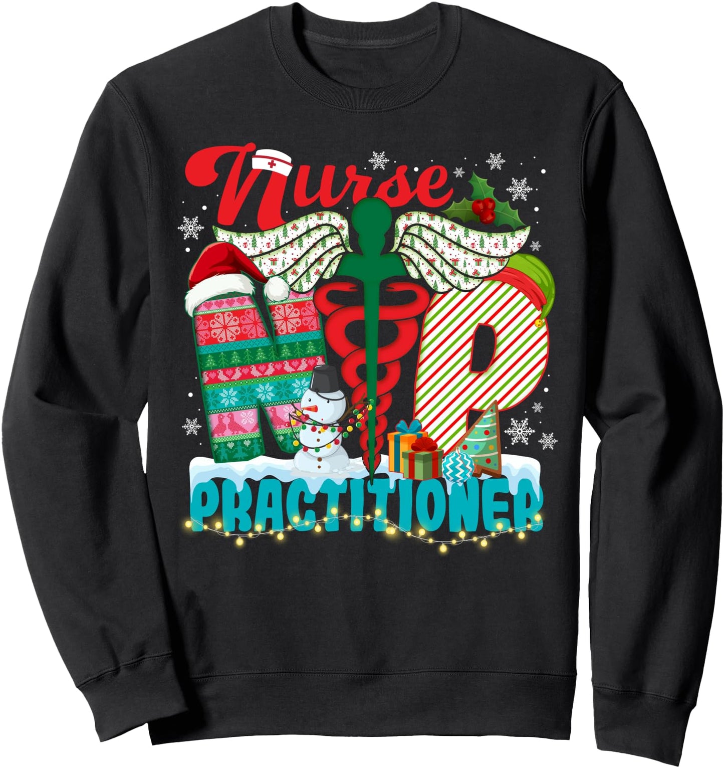 Merry Christmas NP Nurse Practitioner Shirt Ugly Sweater Sweatshirt