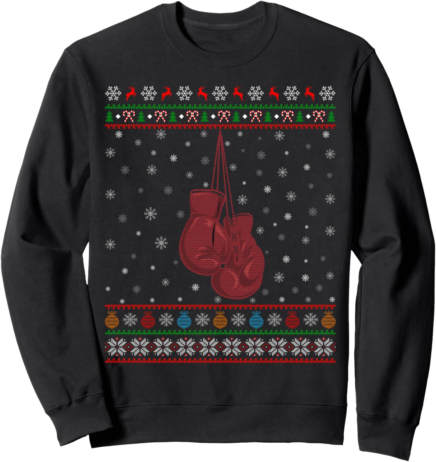 Boxing Martial Art Lover Xmas Ugly Boxing Christmas Sweatshirt