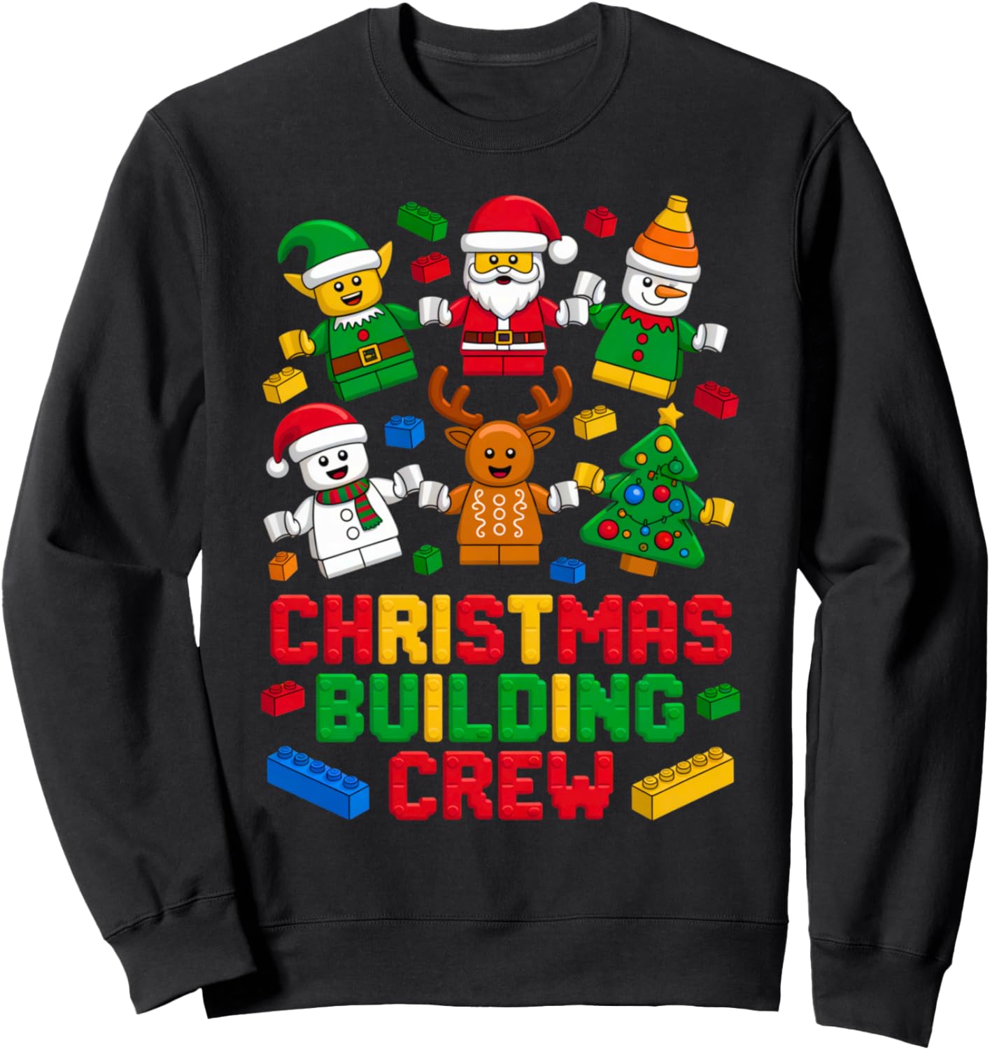 Christmas Building Crew Costume Master Builder Block Xmas Sweatshirt