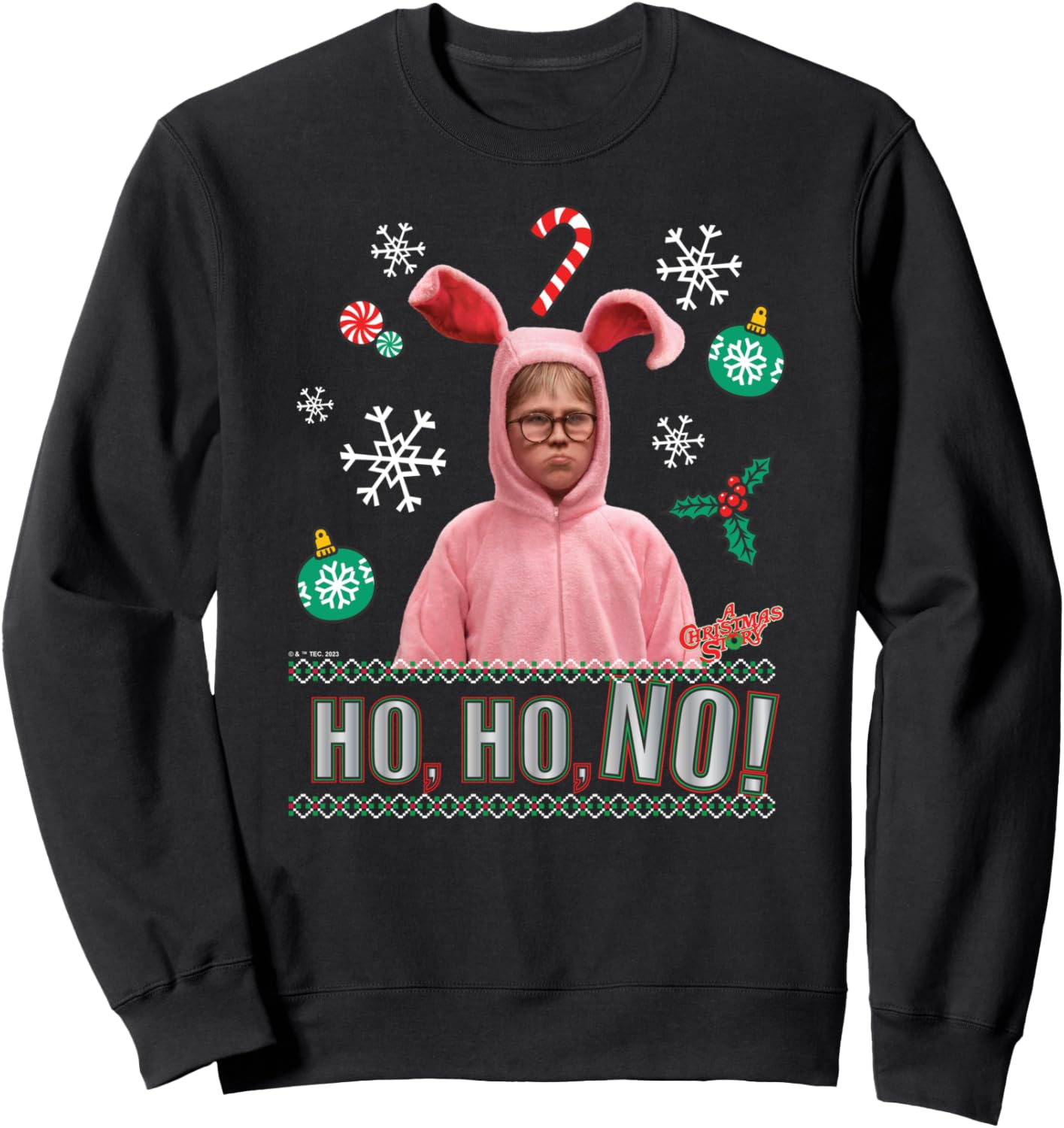 A Christmas Story - Ho Ho Ho Pink Bunny Suit Sweatshirt