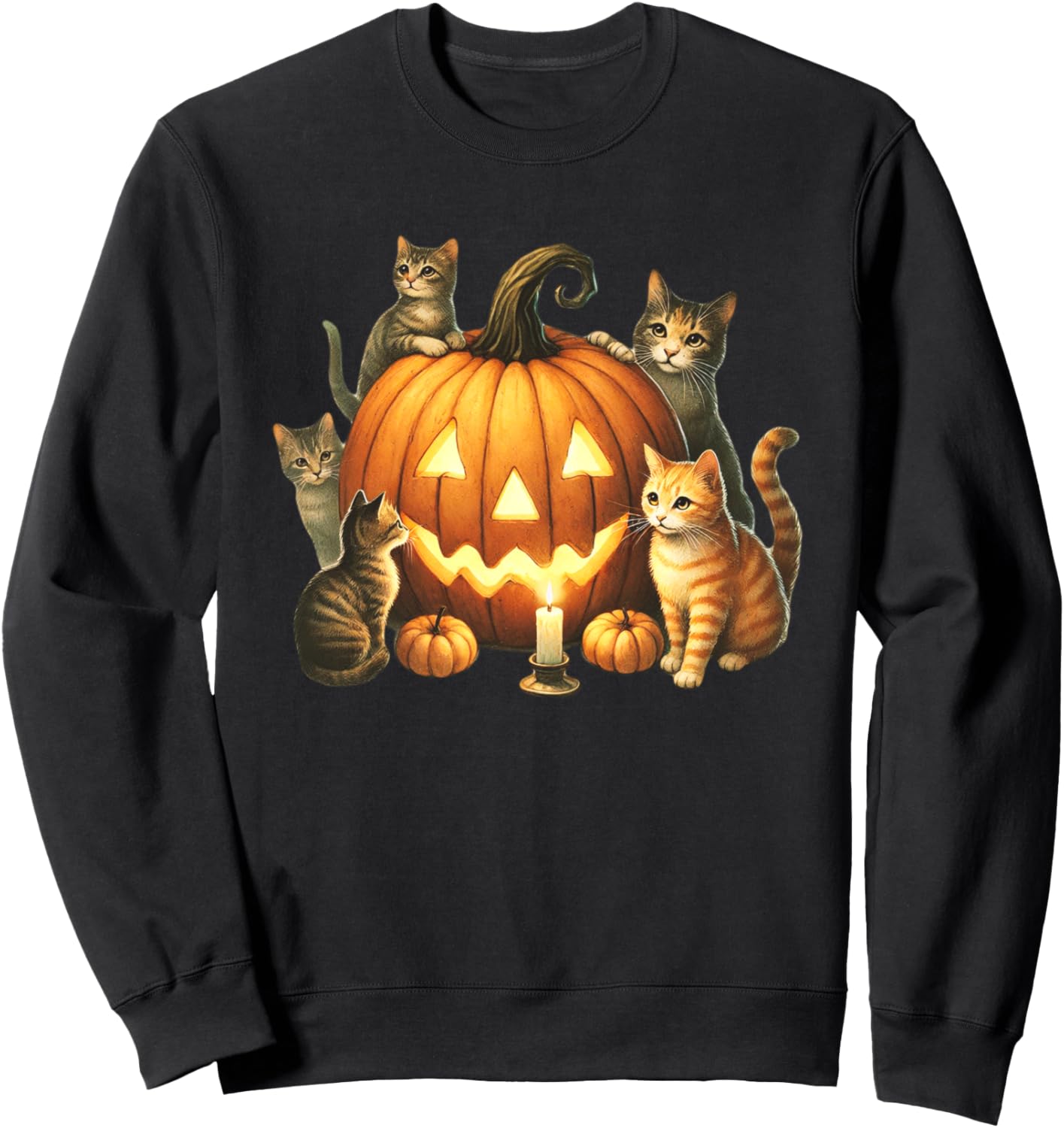 Cat Pumpkin Halloween Spooky Season Sweatshirt