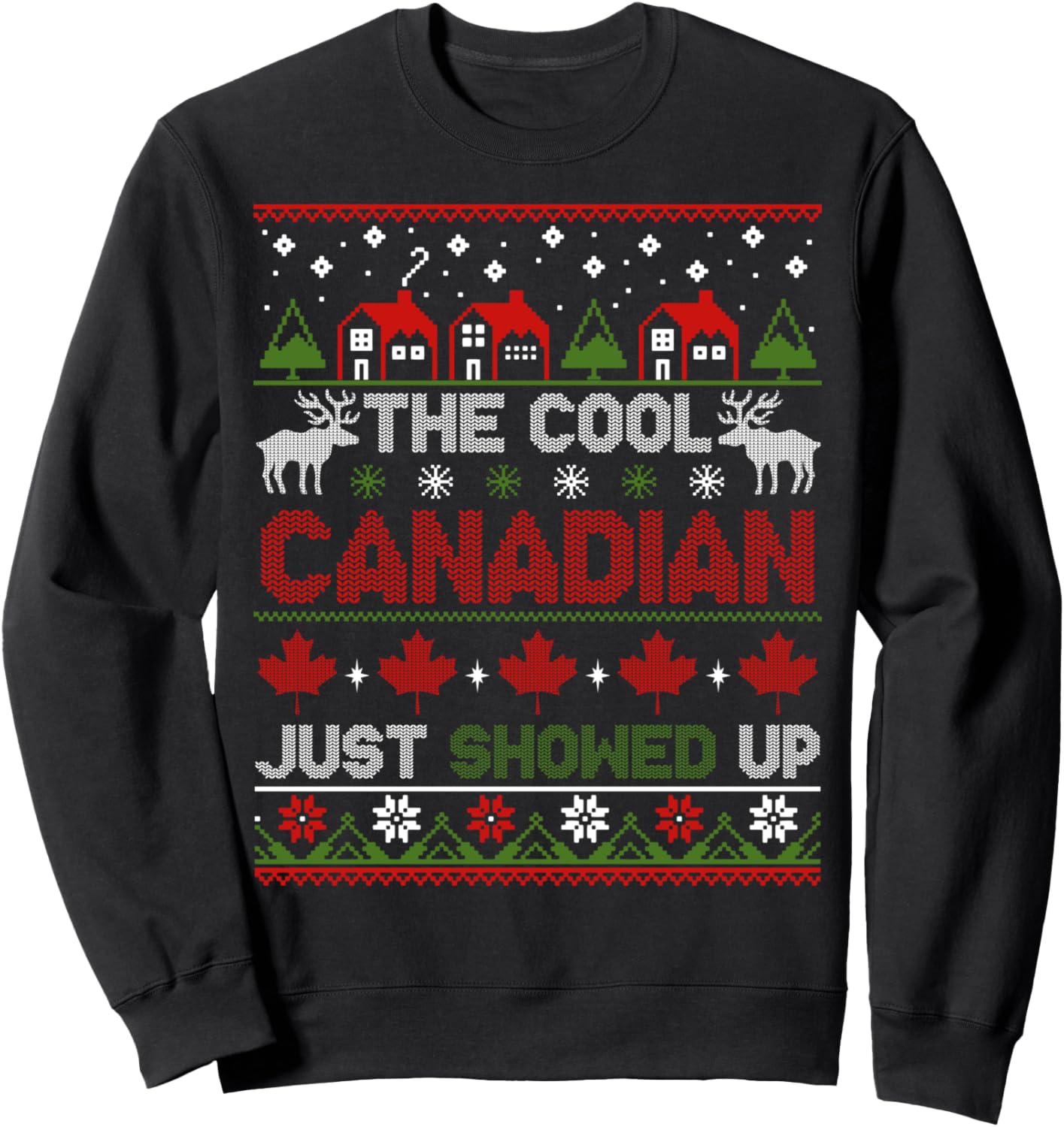 Christmas Canadian Shirt Gift Canada Ugly Christmas Sweater Sweatshirt