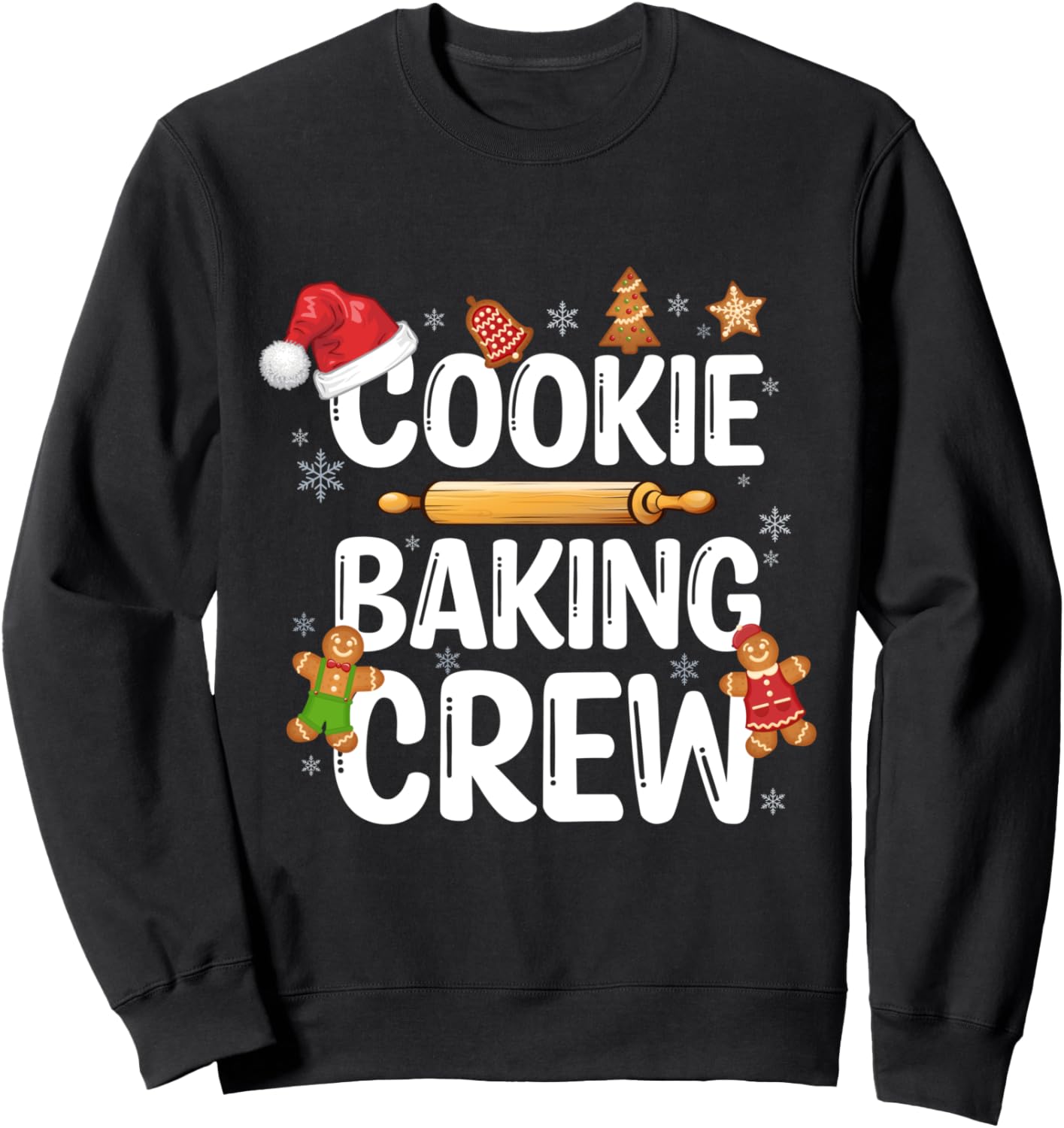 Christmas Cookie Baking Crew Funny Pajamas Family Xmas Vibe Sweatshirt