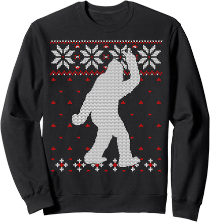 Bigfoot Sasquatch Ugly Christmas Eve Sweater Funny Bigfoot Sweatshirt