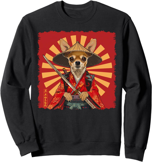 Chihuahua Dog Japanese Art Samurai Ukiyo-e Sweatshirt