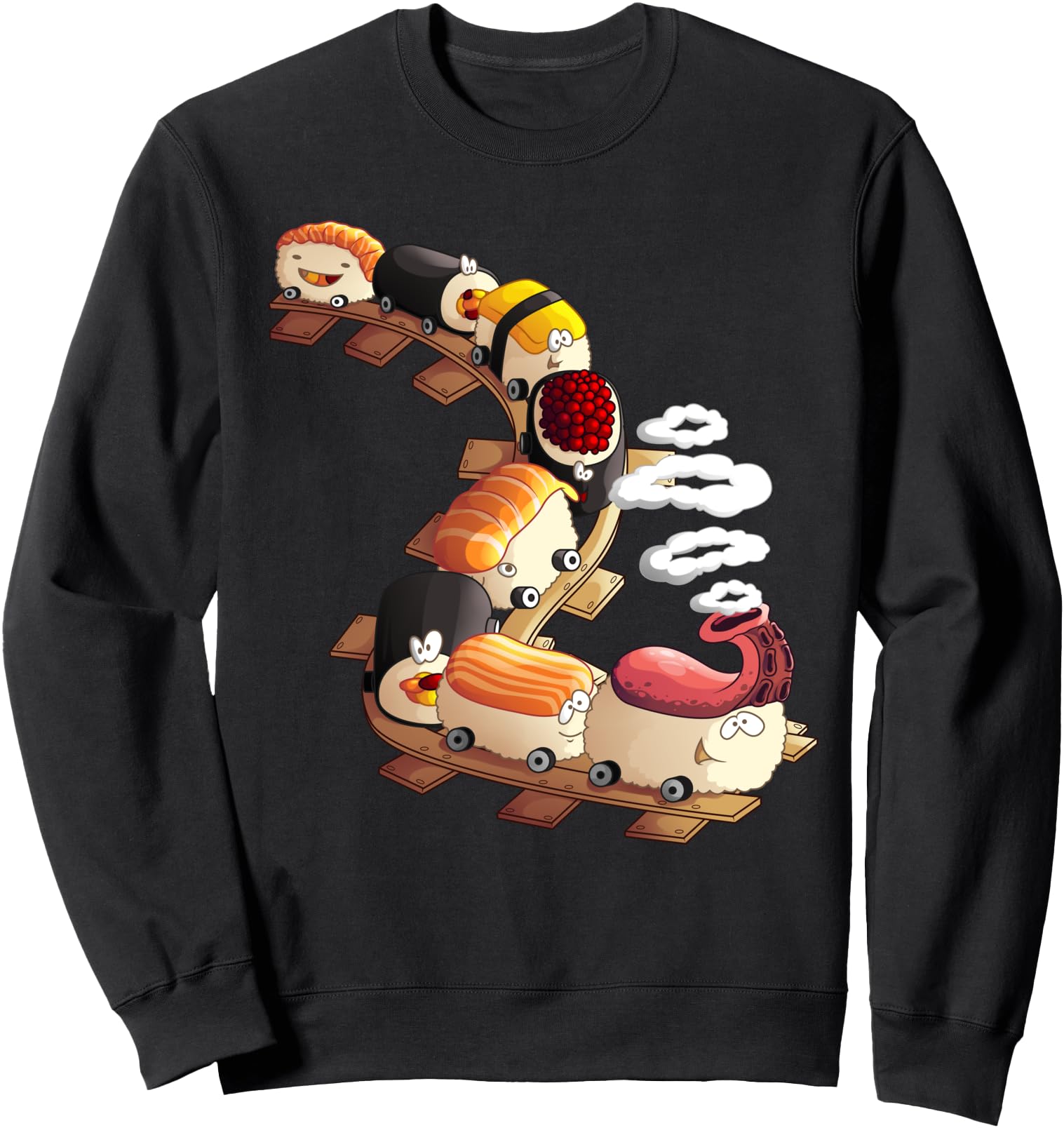 Cool Sushi Train Funny Japanese Food Railroad Vehicle Gift Sweatshirt