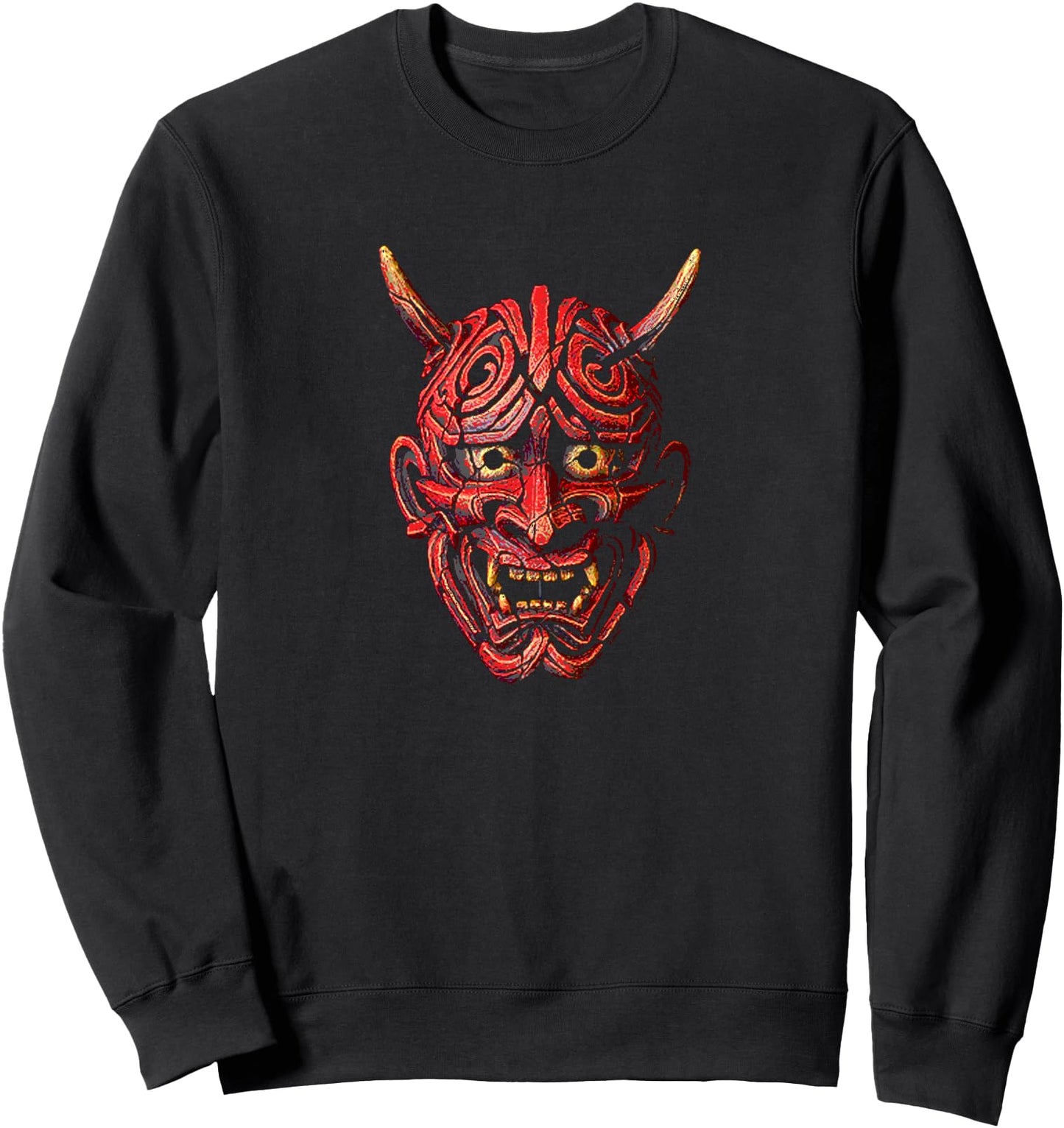 Hannya Mask Vintage Japanese Red Demon Mask Sweatshirt