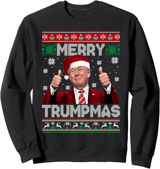 Christmas Donald Trump 2024 Merry Trumpmas Xmas Ugly Sweater Sweatshirt