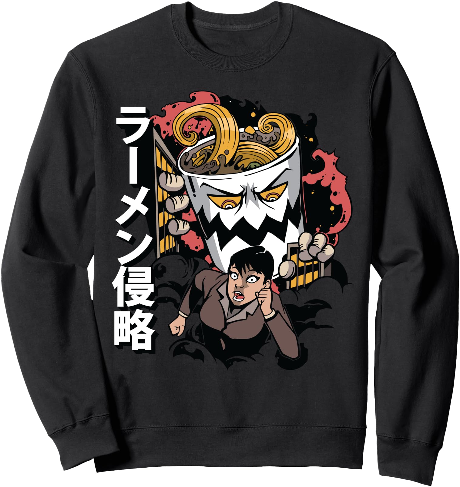 Anime Art - Ramen Invasion - Japanese Food Aesthetics Sweatshirt