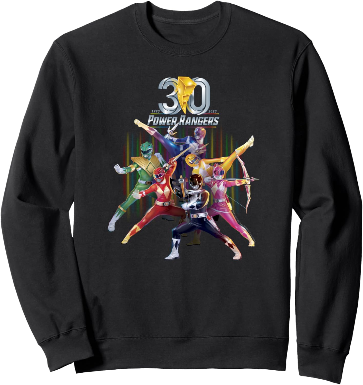Power Rangers 30th Anniversary Mighty Morphin Vintage Poster Sweatshirt