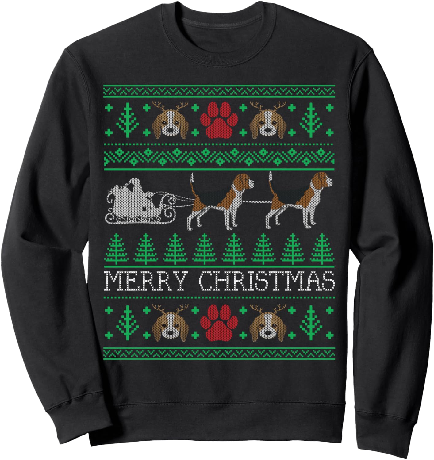 Christmas Beagle Dog Lovers Owners Beagle Ugly Christmas Sweatshirt