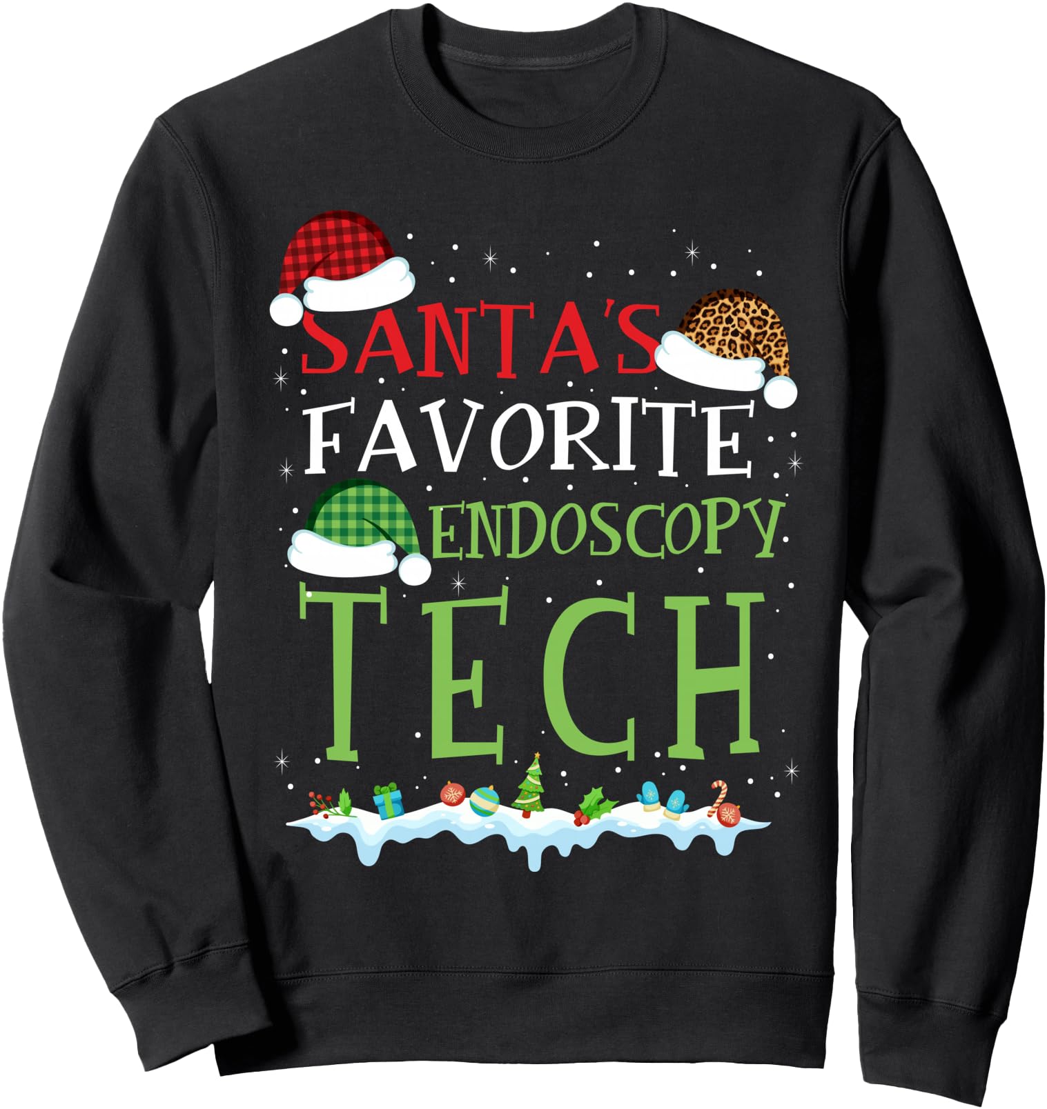 Santa's Favorite Endoscopy Tech Fun Christmas Sweatshirt