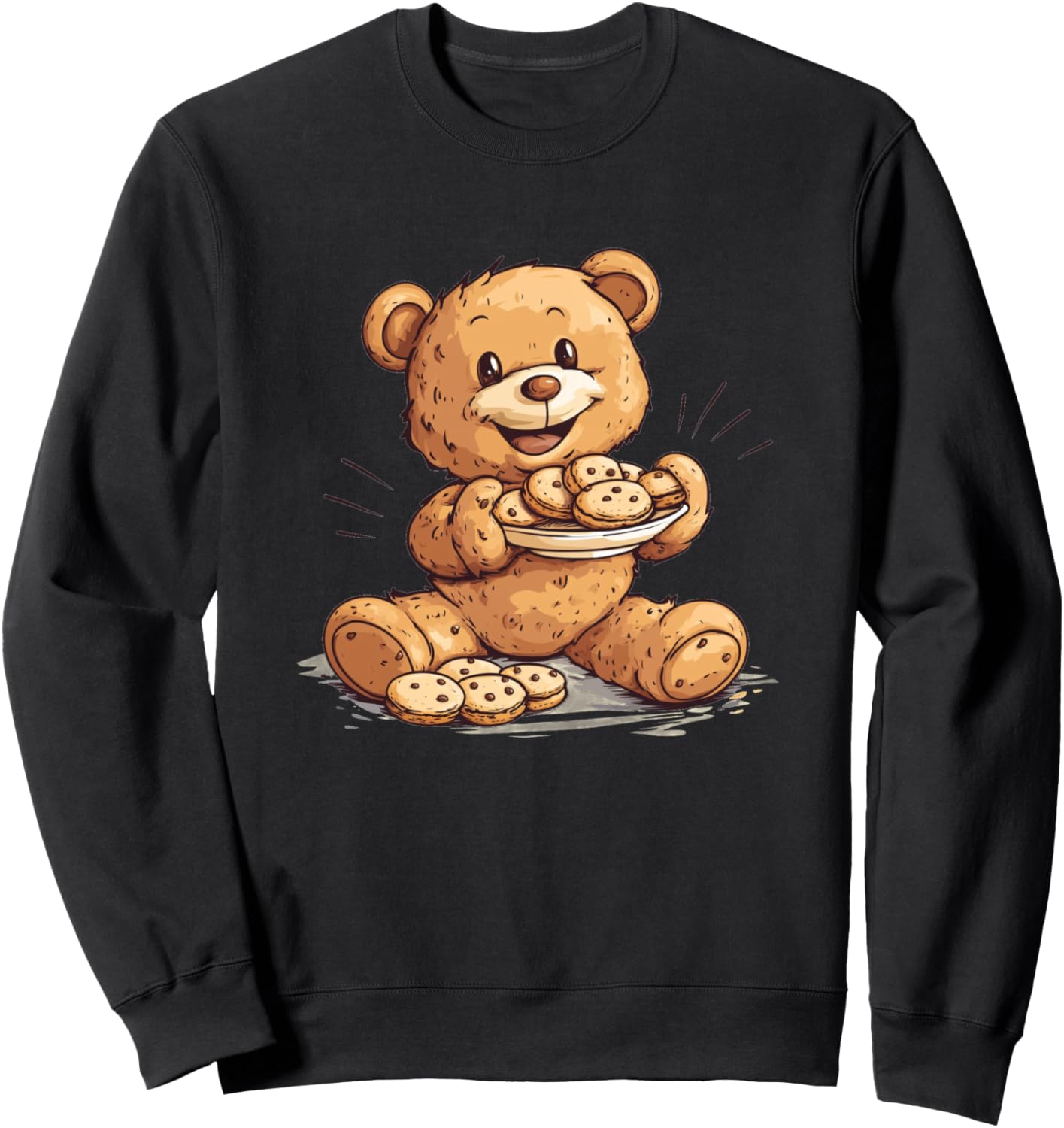 Cozy Teddy Bear with Cookies for the Perfect Snack Sweatshirt