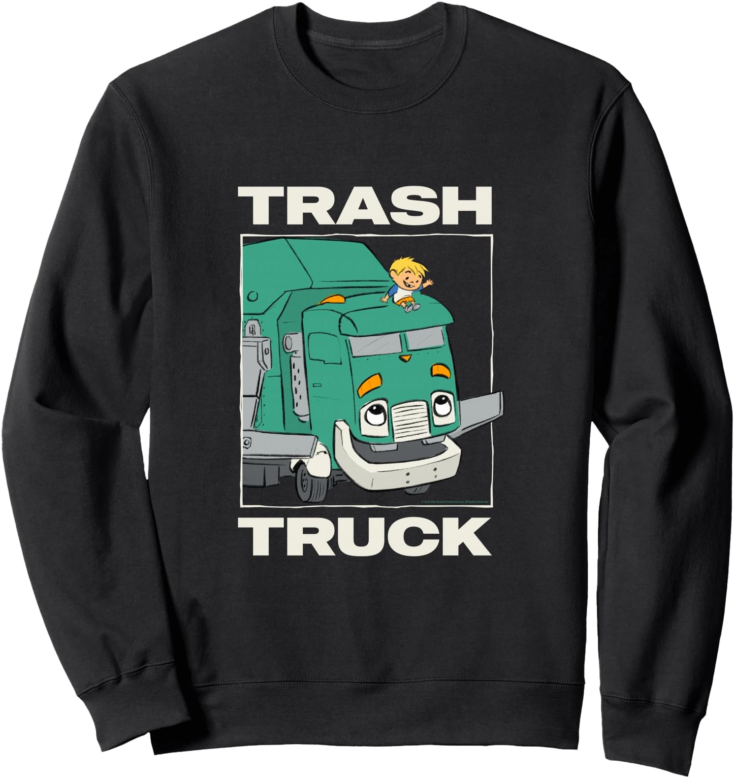 Trash Trucks Hank Wave Big Truck Panel Sweatshirt