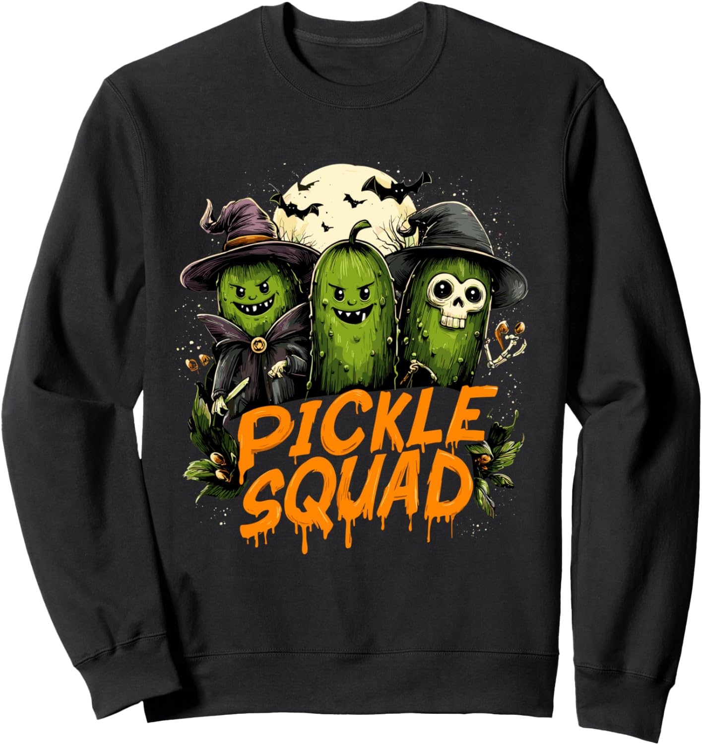 Dill Pickle Squad Funny Cucumber Joke For Halloween Party Sweatshirt