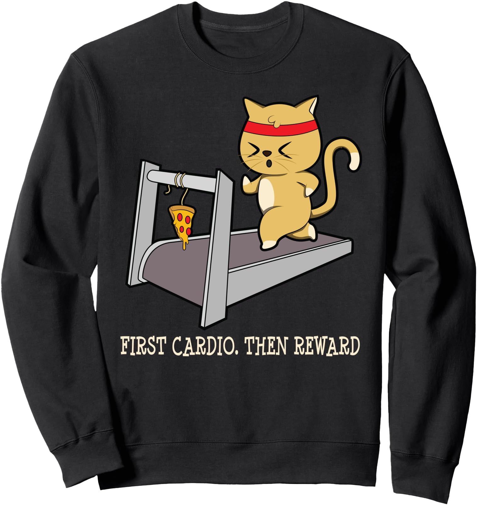 First Cardio Then Reward Cat Kawaii Anime Japanese Sweatshirt