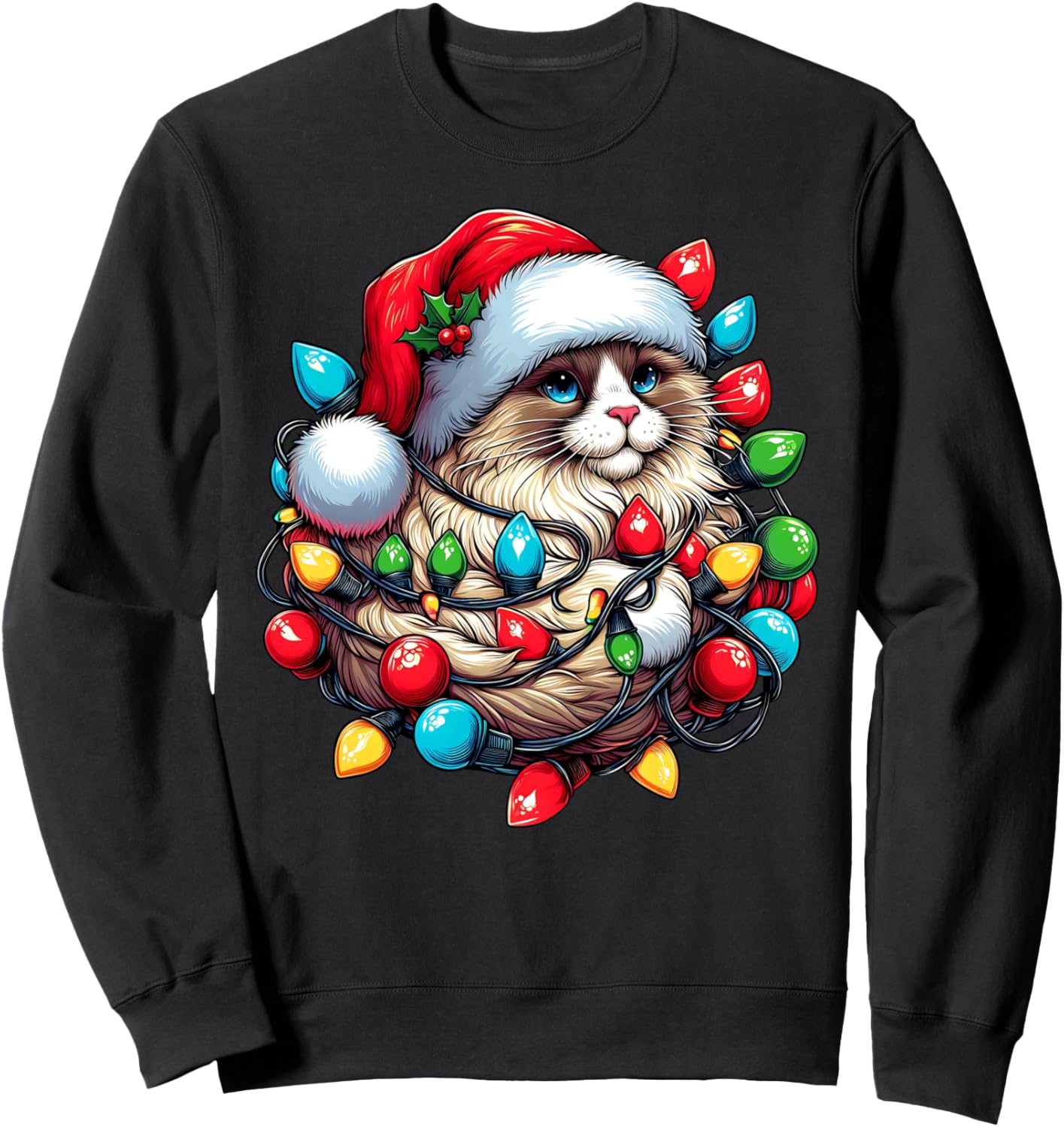 Ragdoll Cat Christmas Hat Xmas Sweatshirt