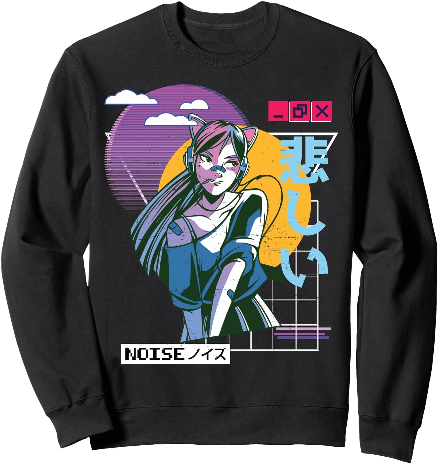 Vaporwave - Kawaii Aesthetic - Japanese Korean - Gaming Girl Sweatshirt