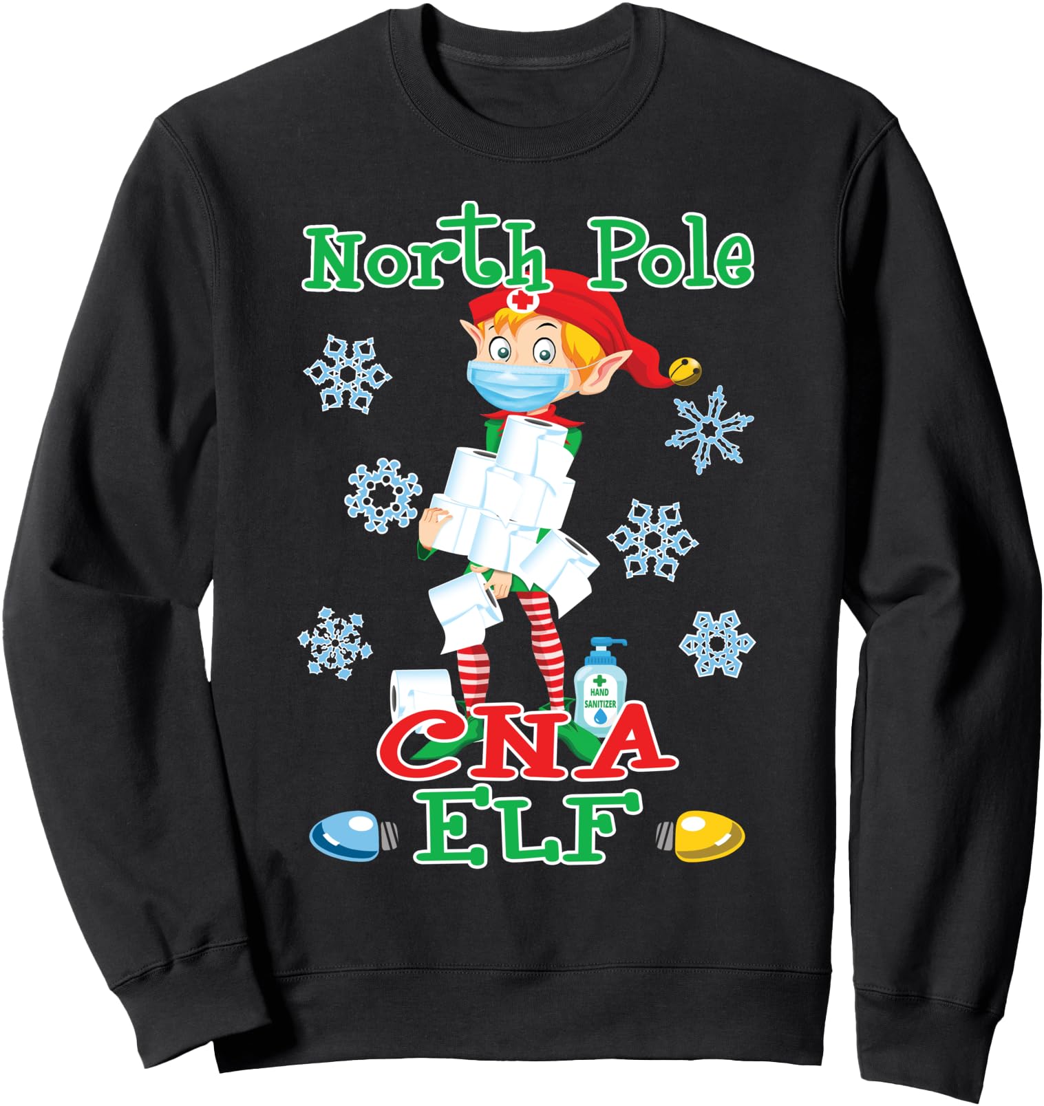 Christmas CNA Nurse Elf Funny Hospital Personnel X-mas 2021 Sweatshirt