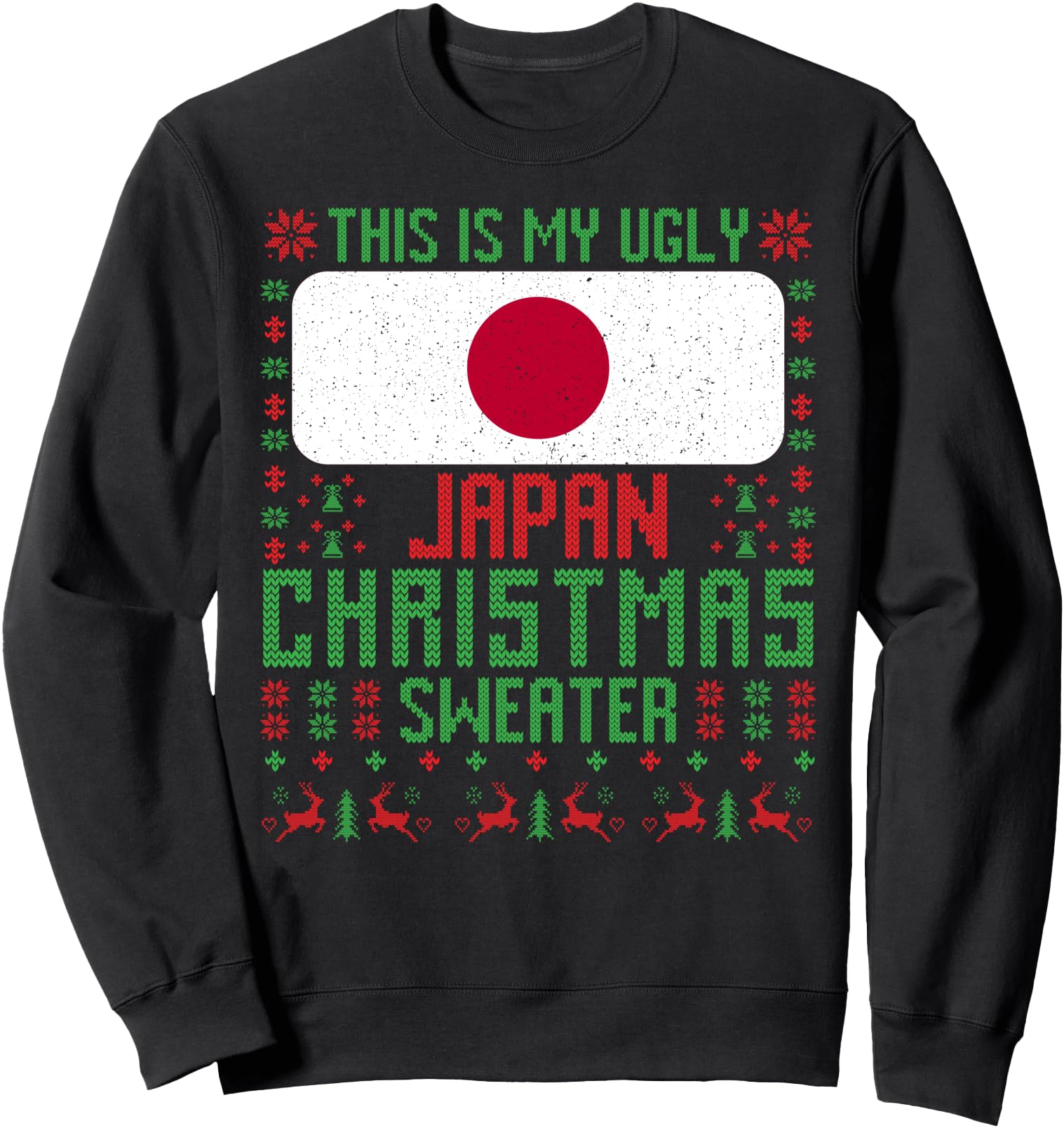 Japan Ugly Christmas Sweater Japan Flag for Japanese Sweatshirt
