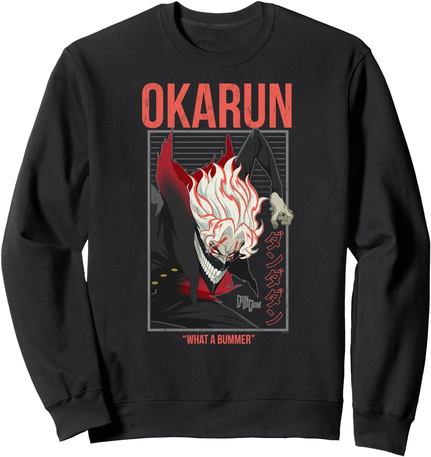 Dan Da Dan What a Bummer Okarun with Kanji Anime Sweatshirt