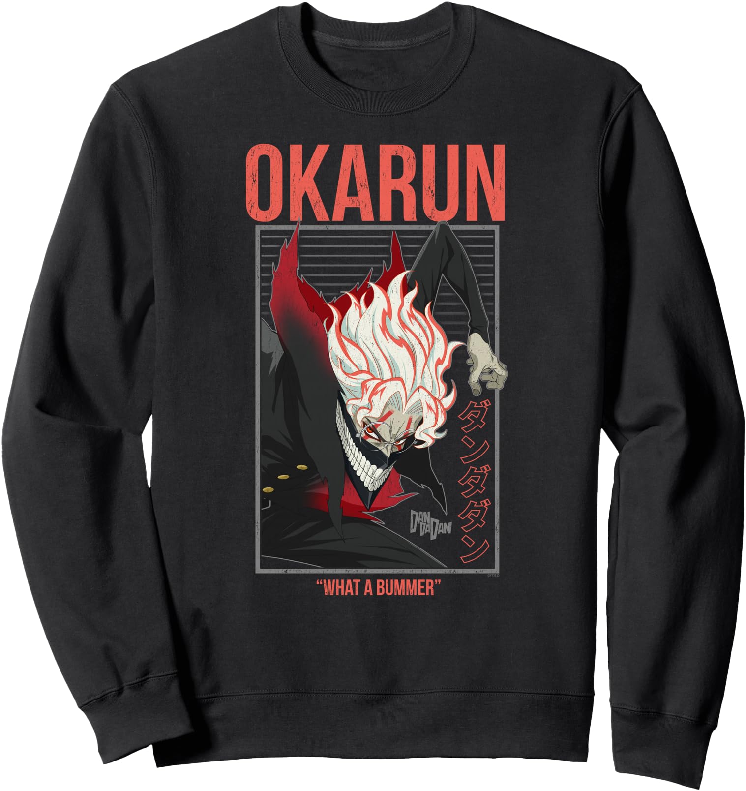 Dan Da Dan What a Bummer Okarun with Kanji Anime Sweatshirt