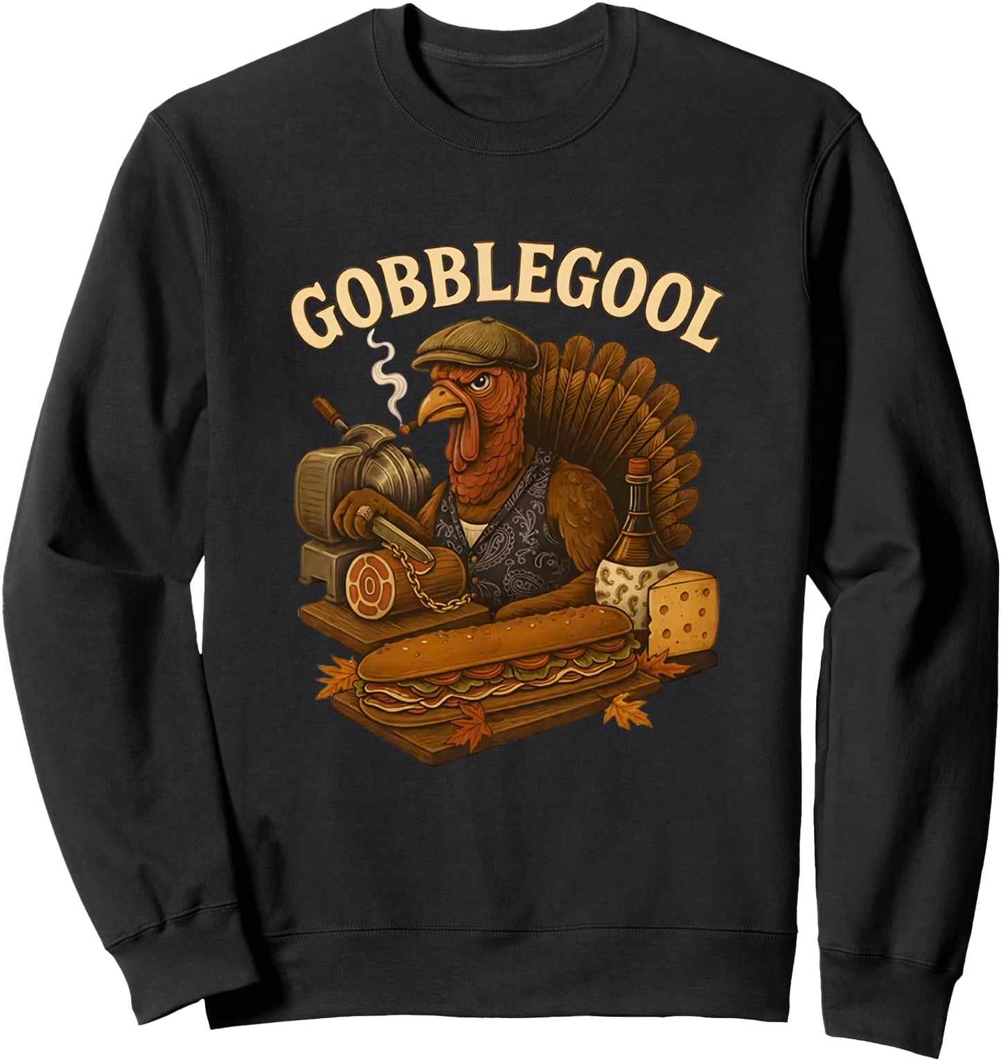 Turkey Gabagool Gobblegool Funny Italian Food Sweatshirt