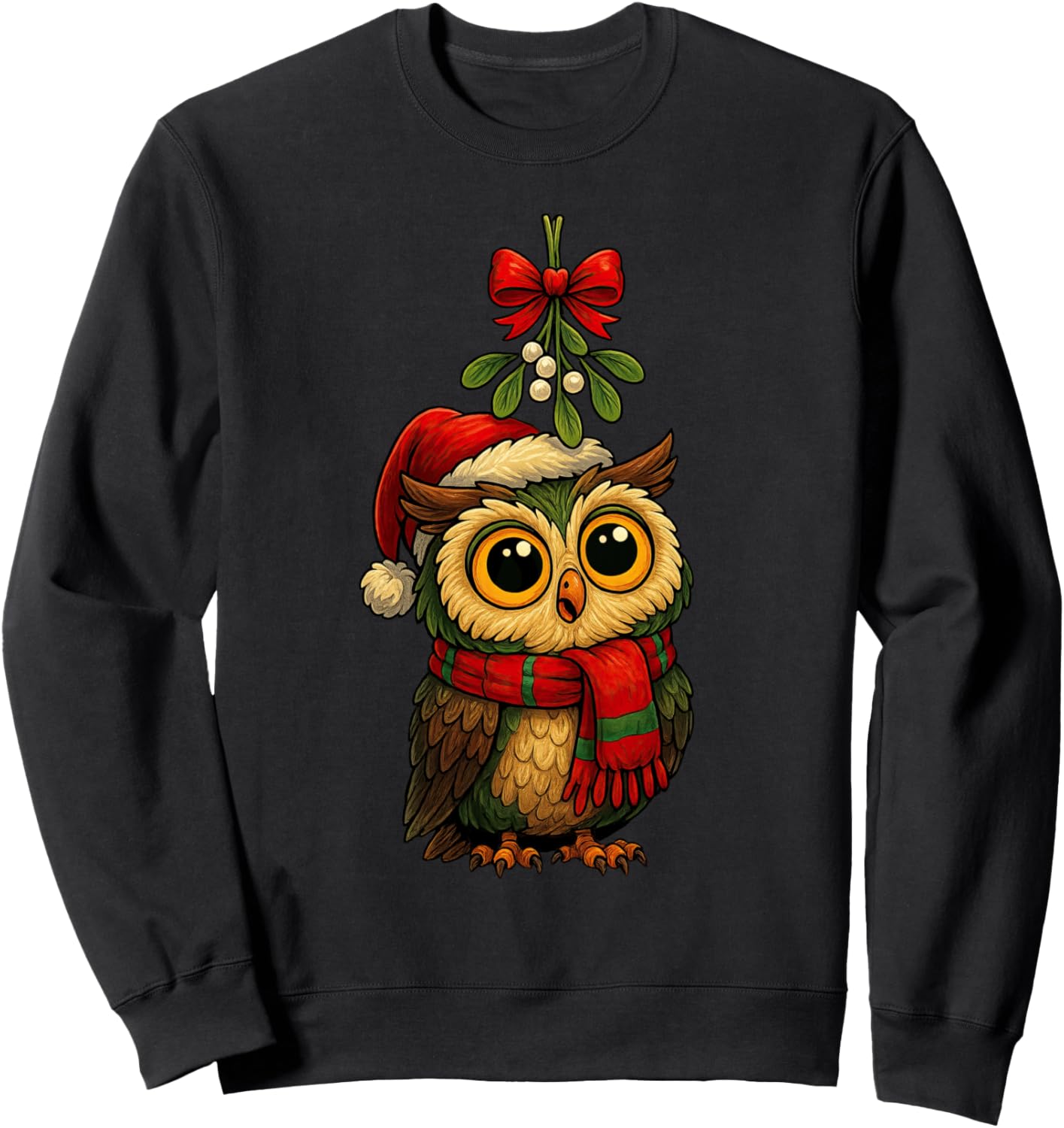 Kawaii Baby Owl Christmas Birding Birder Holidays Sweatshirt