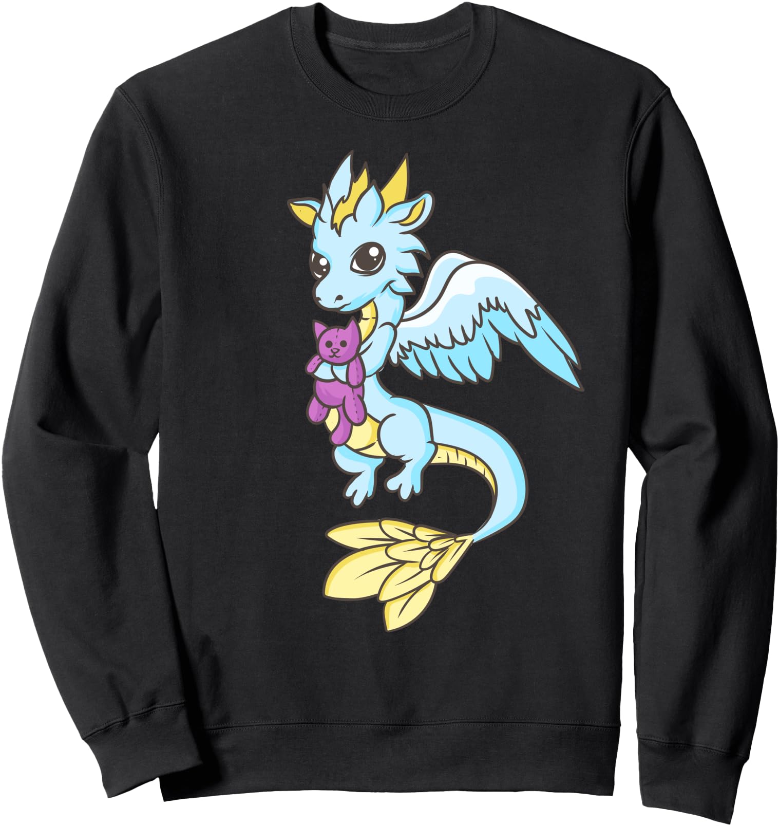 Cute Kawaii Anime - Sweet Blue Baby Dragon - Japanese Sweatshirt