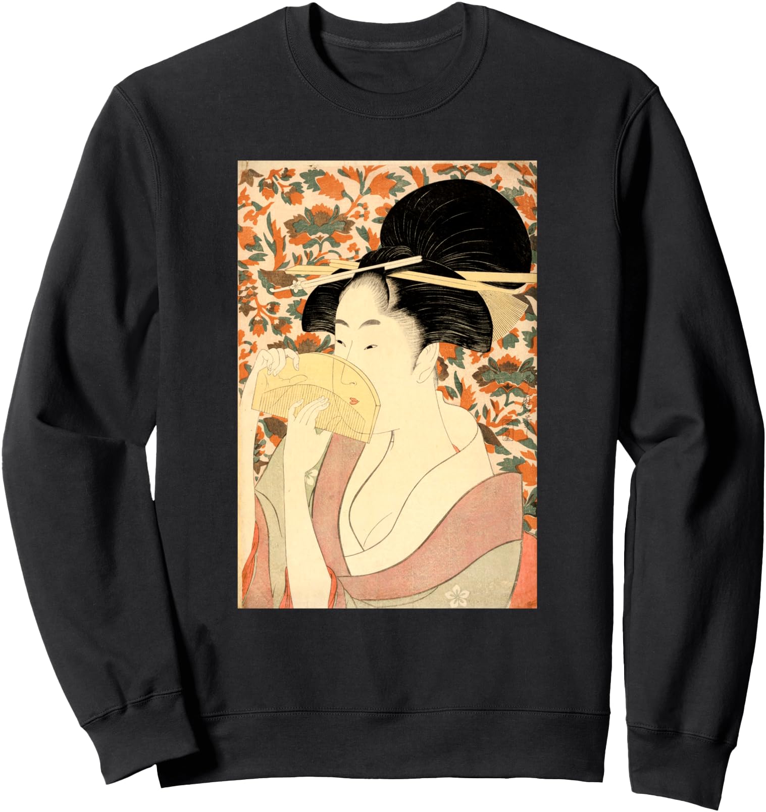 Woman Holding a Tortoise-shell Hair-comb 1796 Japanese Sweatshirt