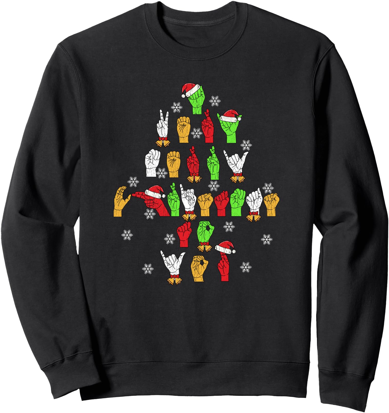 Funny Asl Christmas American Sign Language Sweatshirt