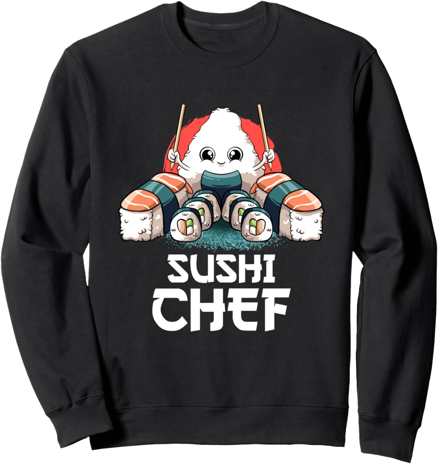 Sushi Chef Sushi Lovers Kawaii Food Japanese Anime Sushi Sweatshirt