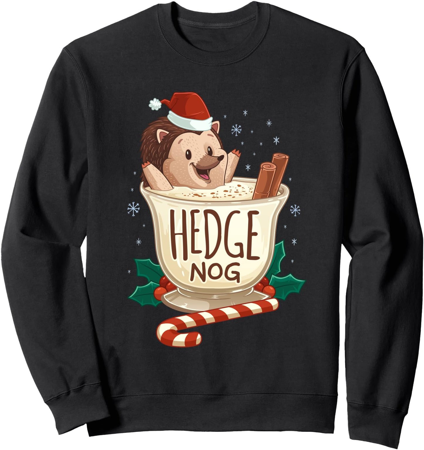 Funny Xmas Hedge Nog Hedgehog Eggnog Shirt Christmas Sweatshirt