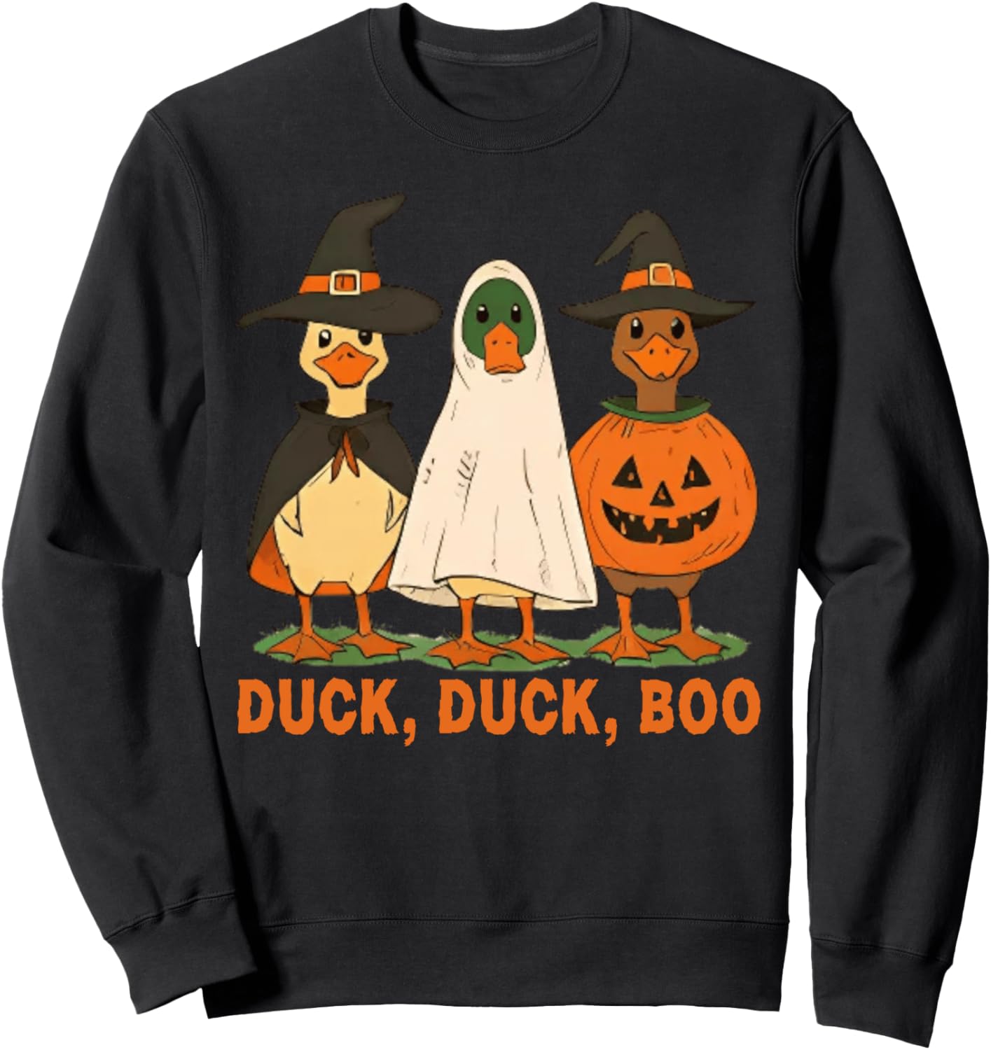 Duck Duck Boo Spooky Goose Halloween Kids Boys Girls Costume Sweatshirt