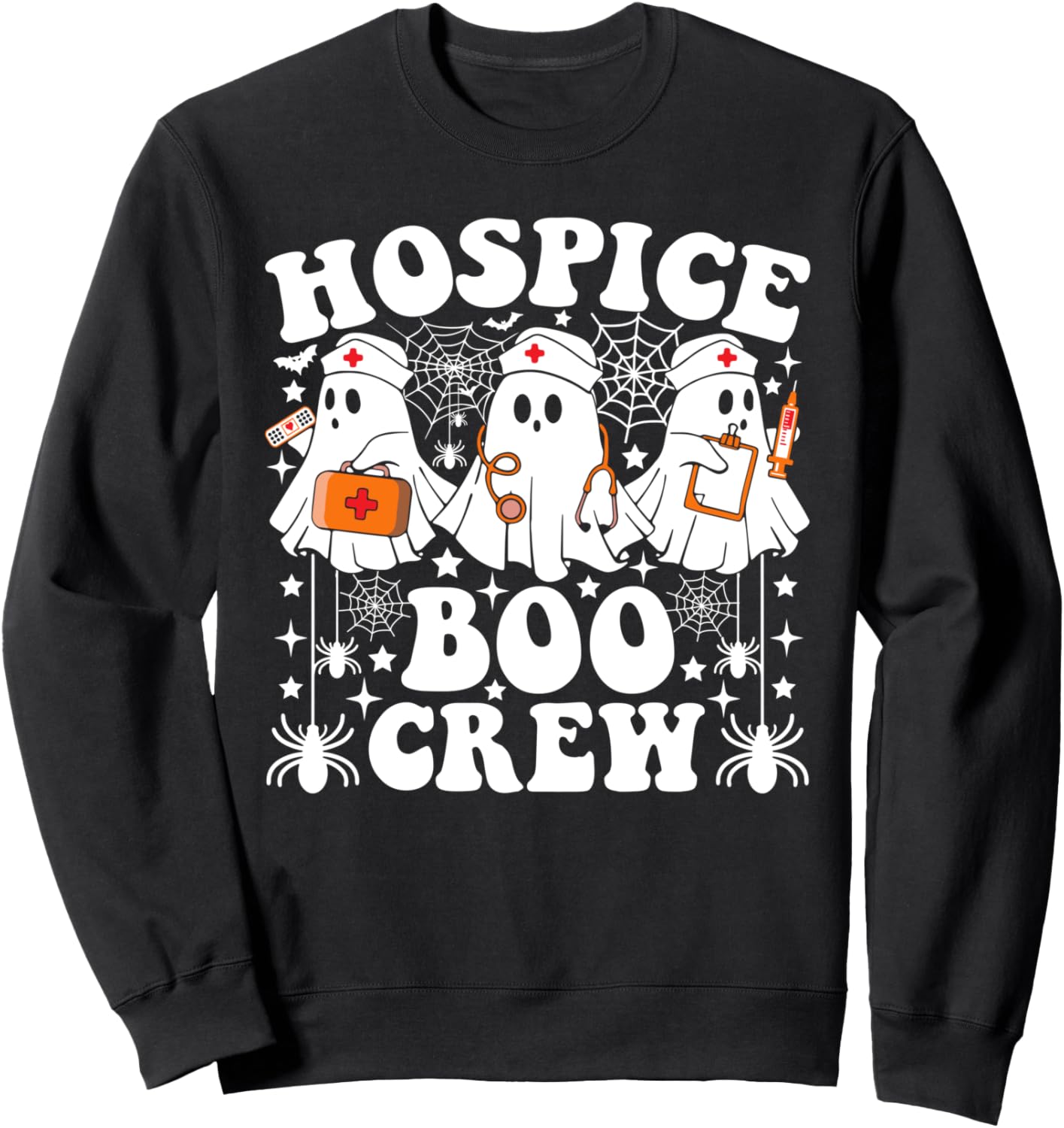 Hospice Boo Crew Nurse Funny Ghost Halloween Sweatshirt