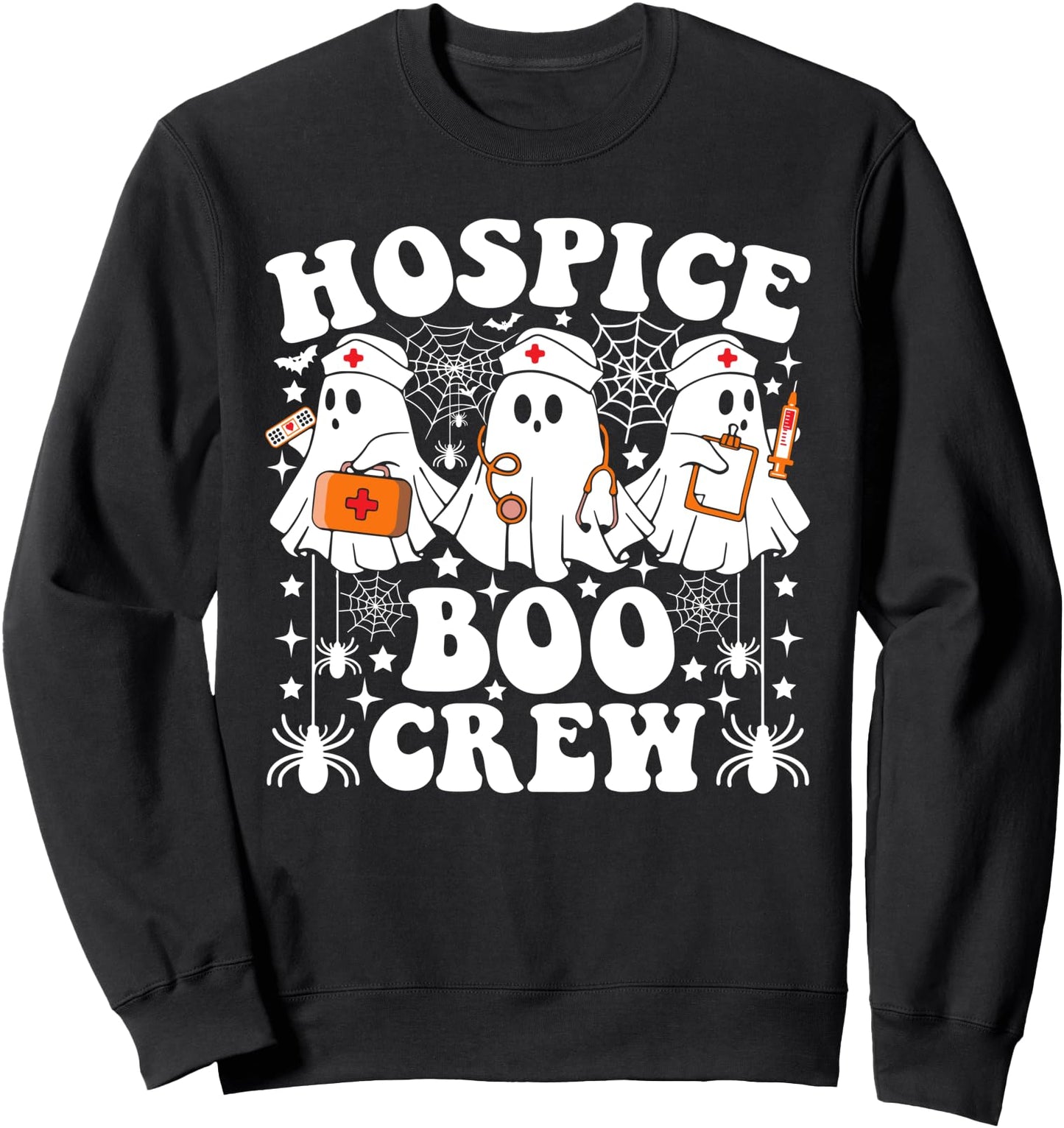 Hospice Boo Crew Nurse Funny Ghost Halloween Sweatshirt