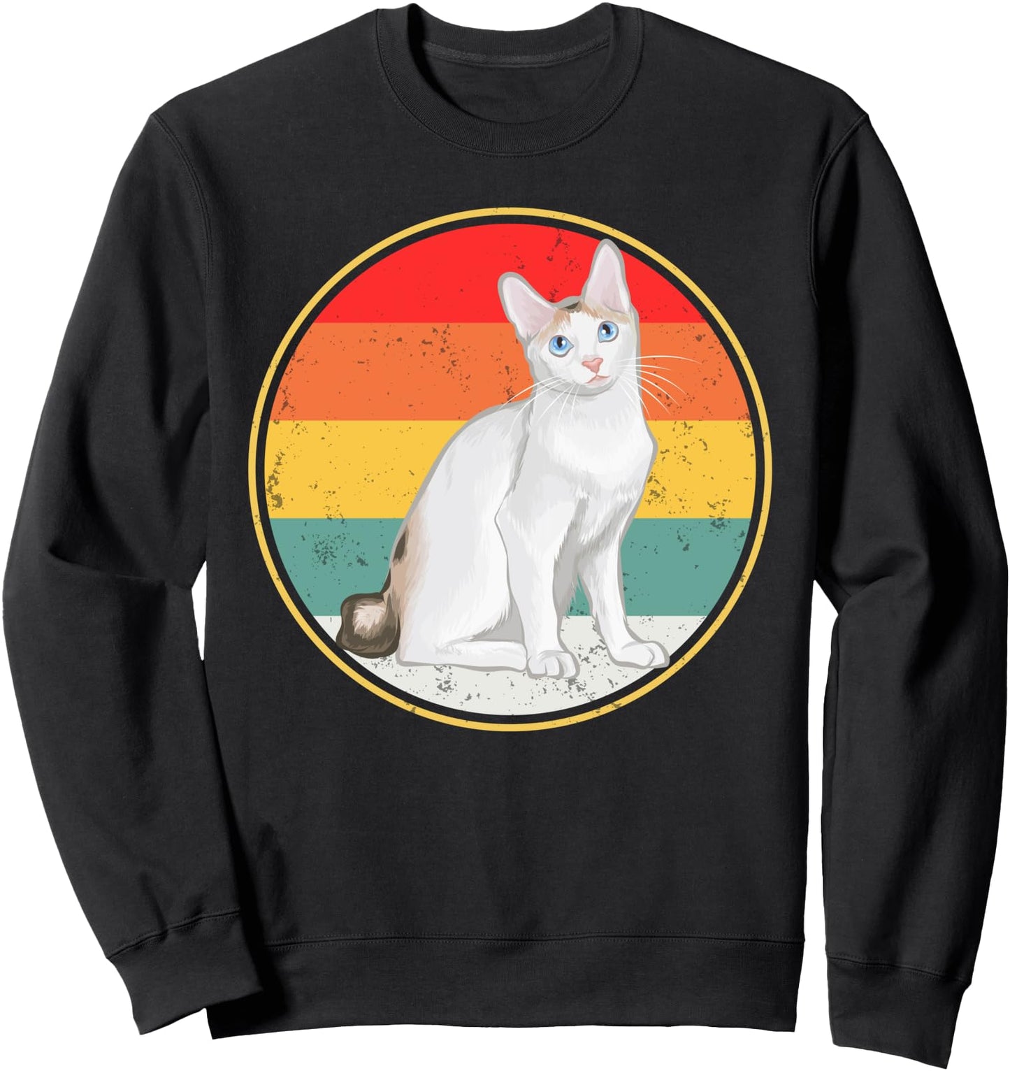 Funny Vintage Sunset Japanese Bobtail Cat Sweatshirt