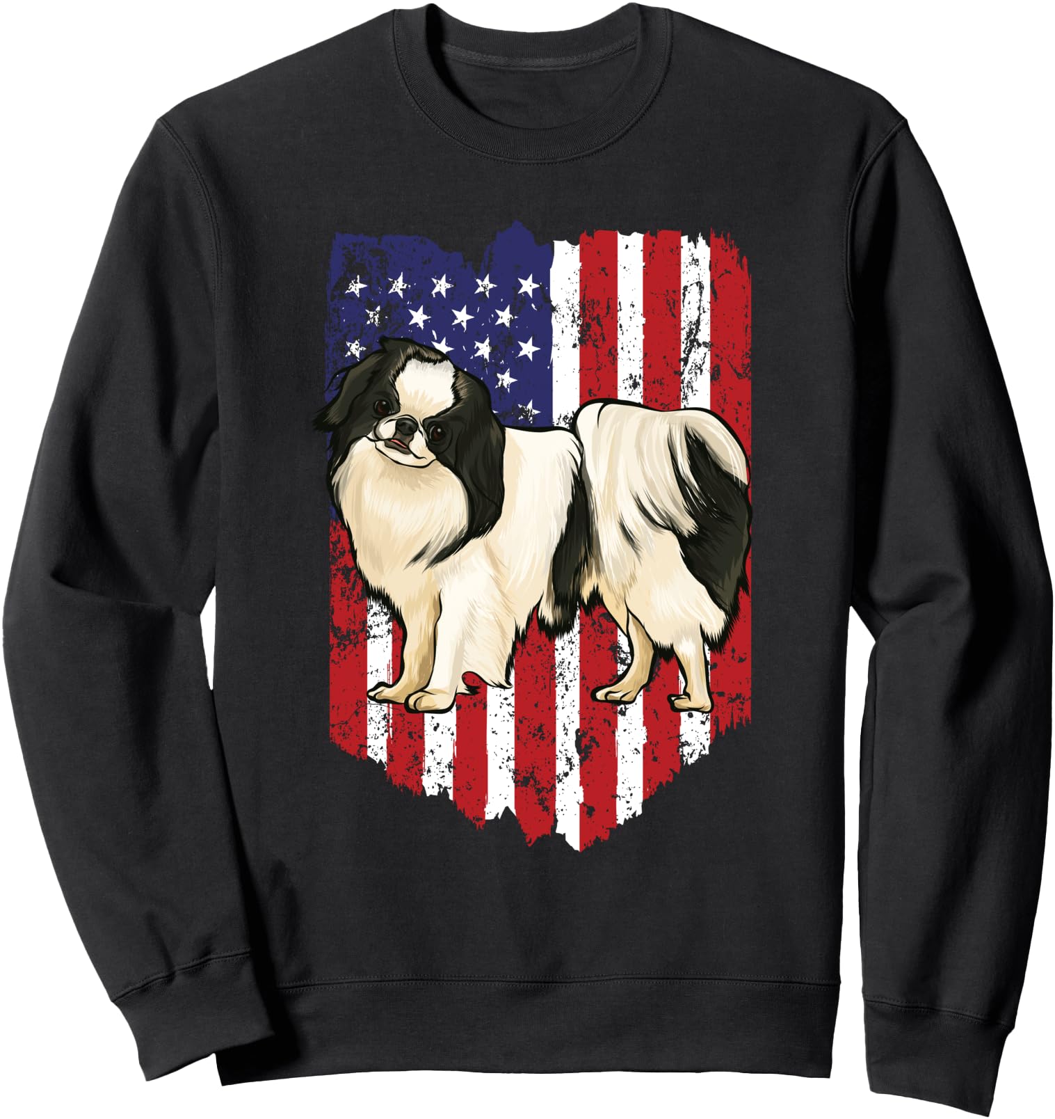 American Flag Japanese Chin 4th Of July USA Sweatshirt