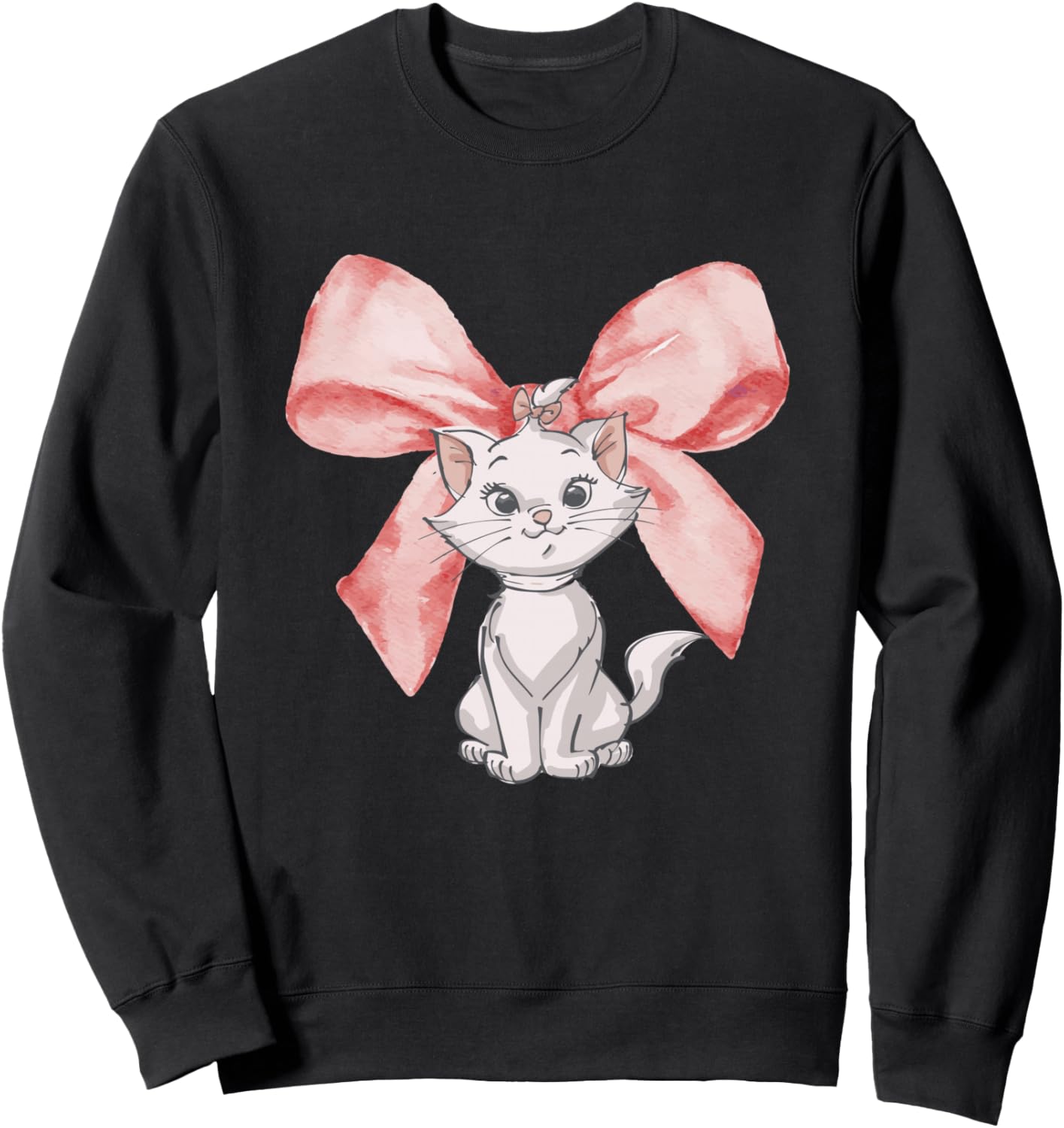 Disney The Aristocats Big Bow Marie Watercolor Sweatshirt