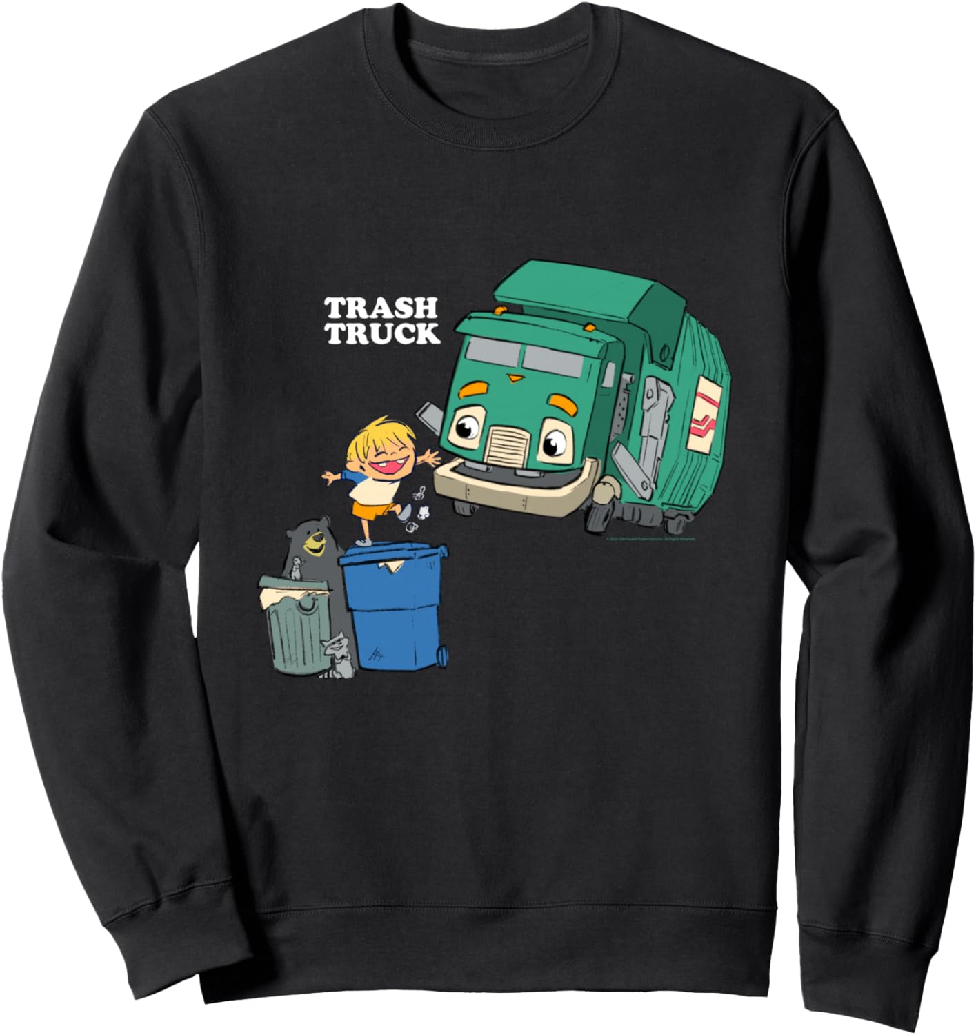 Trash Trucks The Bear Raccoon & Hank Adventure Sweatshirt